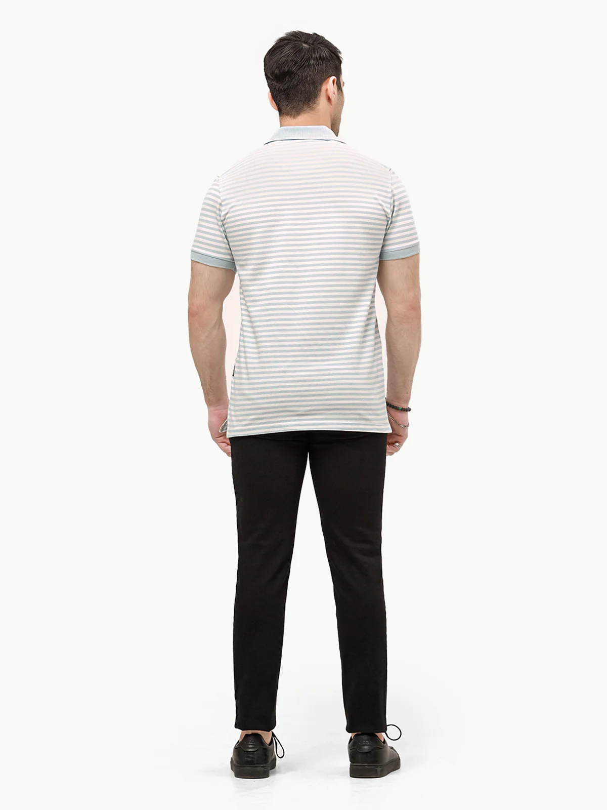 Men's White & Blue Polo Shirt - EMTPS23-024 - Image 3