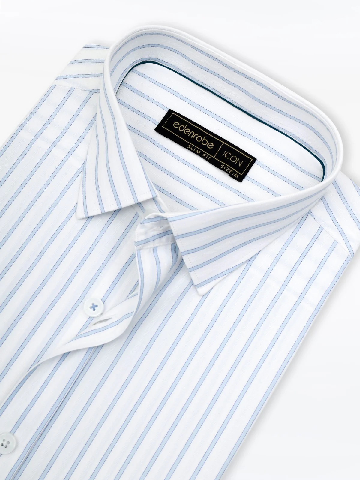Men's White & Blue Shirt - EMTSI23L-50665 - Image 3