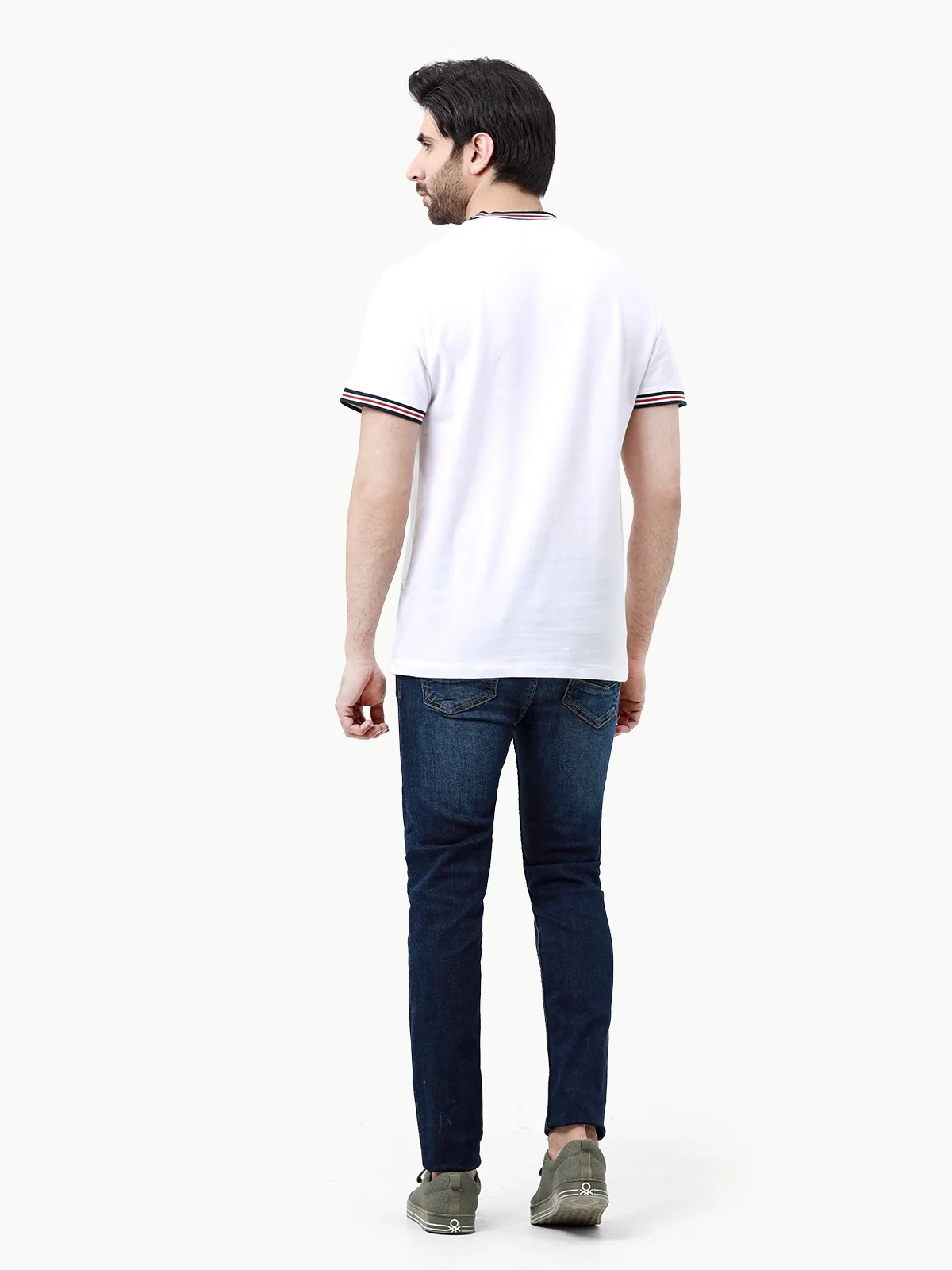 Men's White Graphic Tee - EMTGT23-013 - Image 3