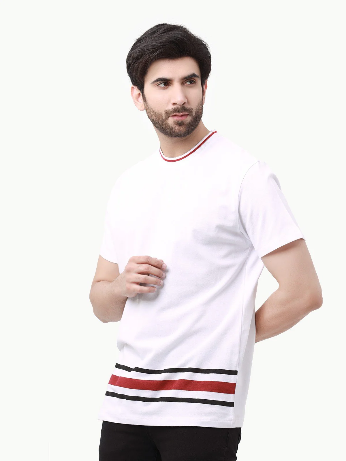Men's White Graphic Tee - EMTGT23-014 - Image 2