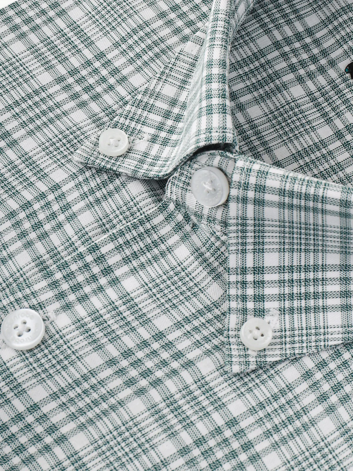 Men's White Green Shirt - EMTSB22-091 - Image 3