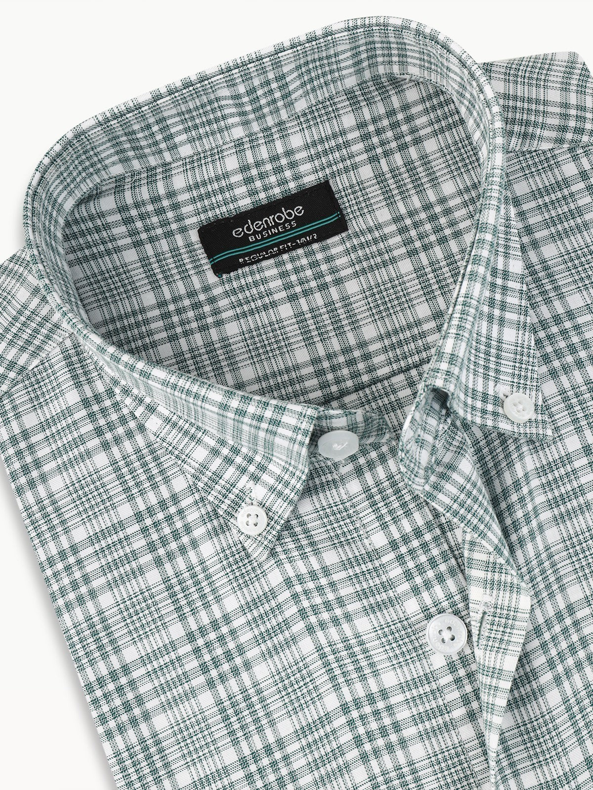 Men's White Green Shirt - EMTSB22-091 - Image 4