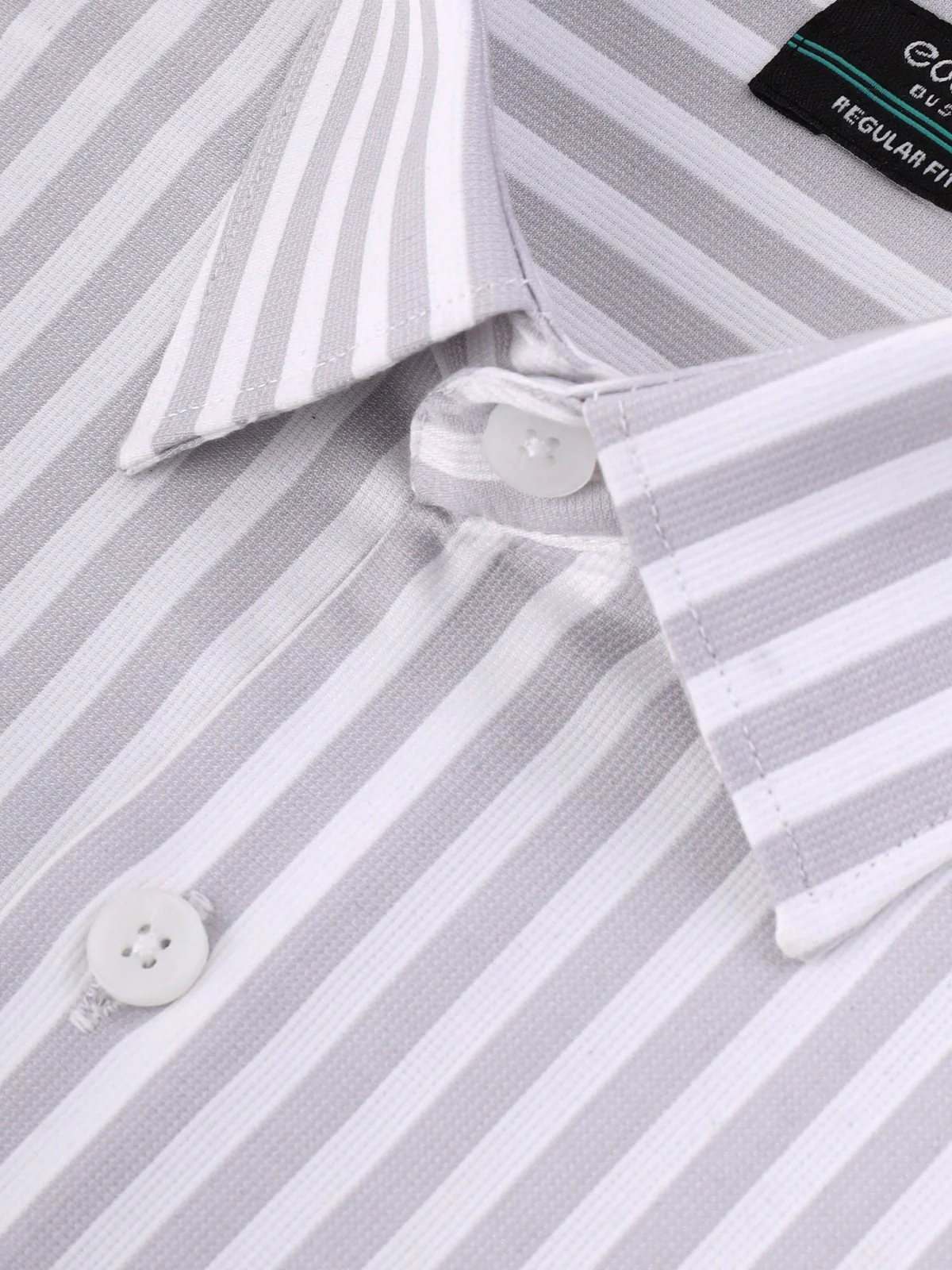 Men's White & Grey Shirt - EMTSB22-084 - Image 3