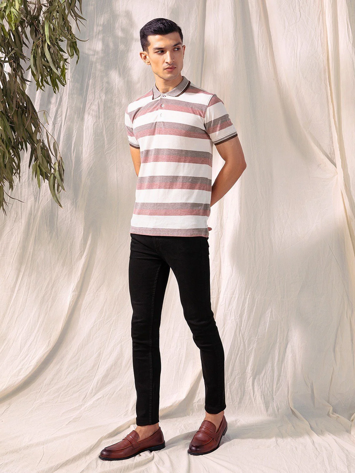 Men's White Multi Polo Shirt - EMTPS23-001 - Image 3