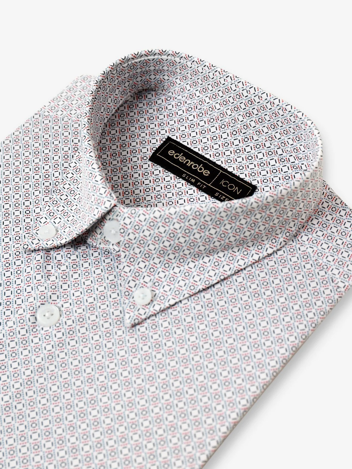 Men's White Multi Shirt - EMTSI22-50249 - Image 2