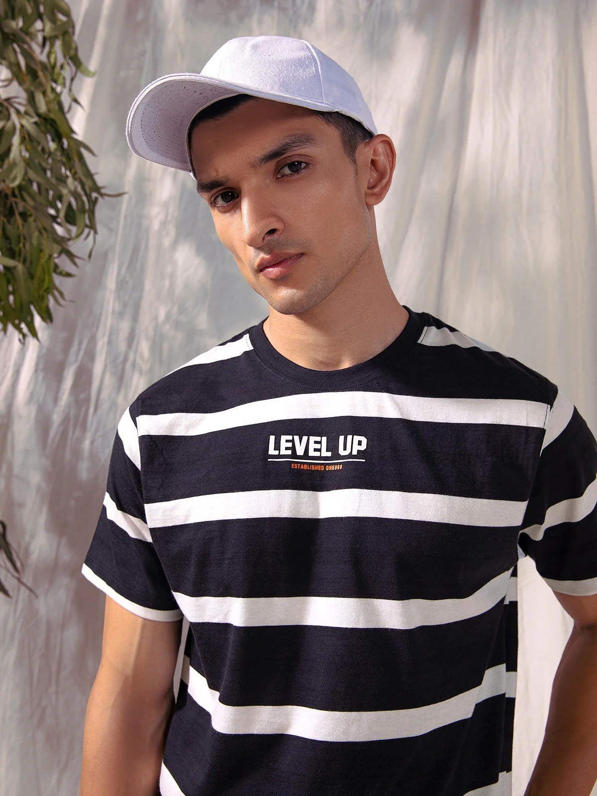 Men's White & Navy Graphic Tee - EMTGT23-008 - Image 2