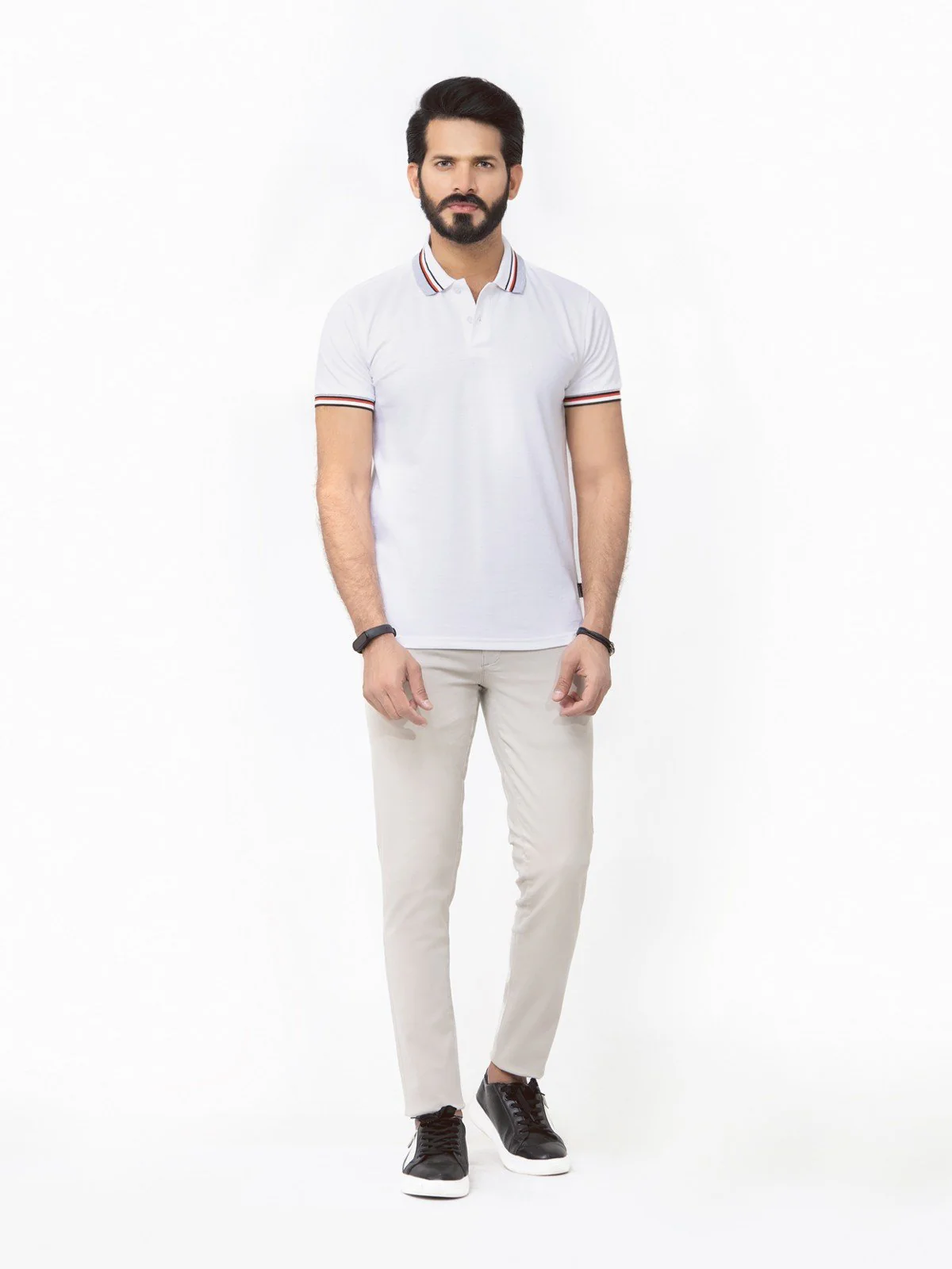 Men's White Polo Shirt - EMTPS22-011 - Image 2