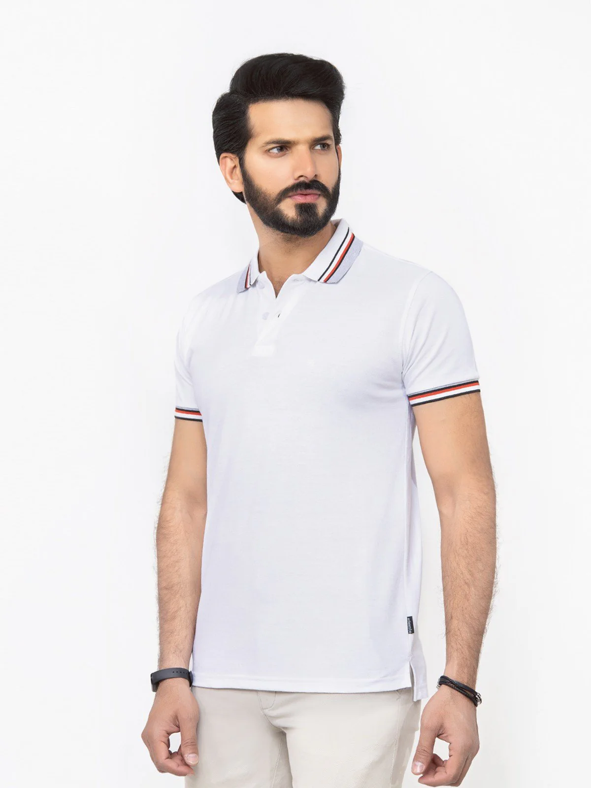 Men's White Polo Shirt - EMTPS22-011 - Image 3