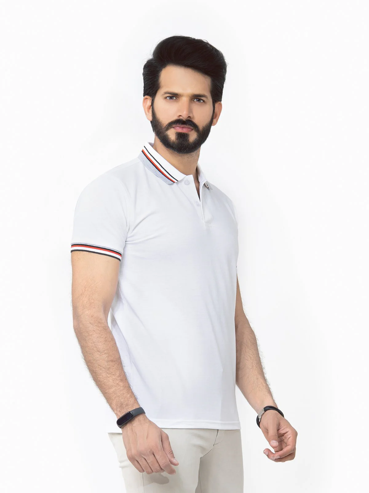 Men's White Polo Shirt - EMTPS22-011 - Image 5