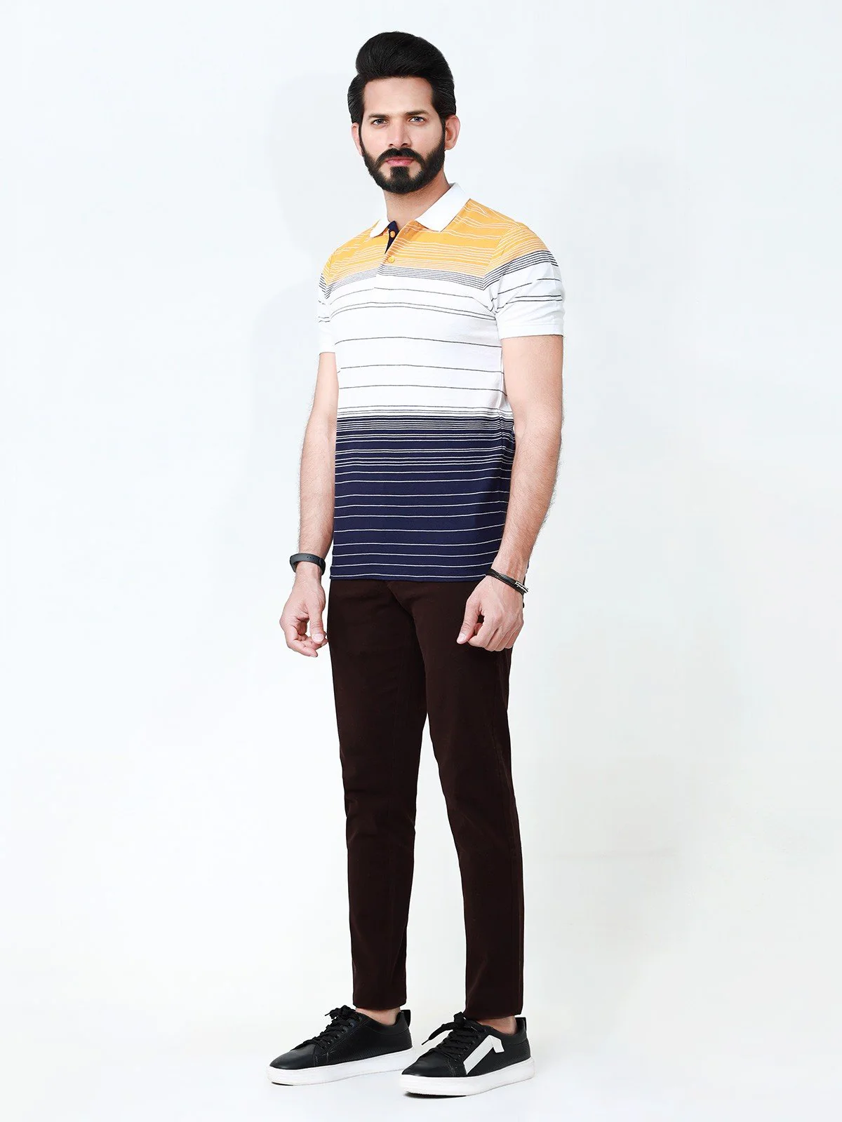 Men's White Polo Shirt - EMTPS22-020 - Image 3