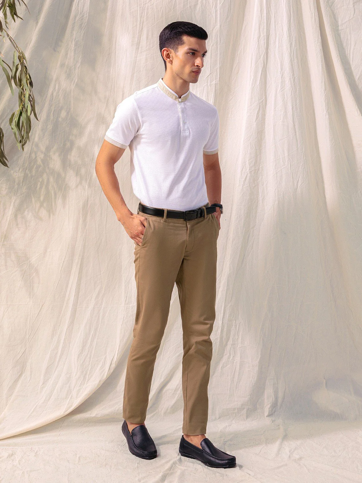 Men's White Polo Shirt - EMTPS23-039 - Image 4