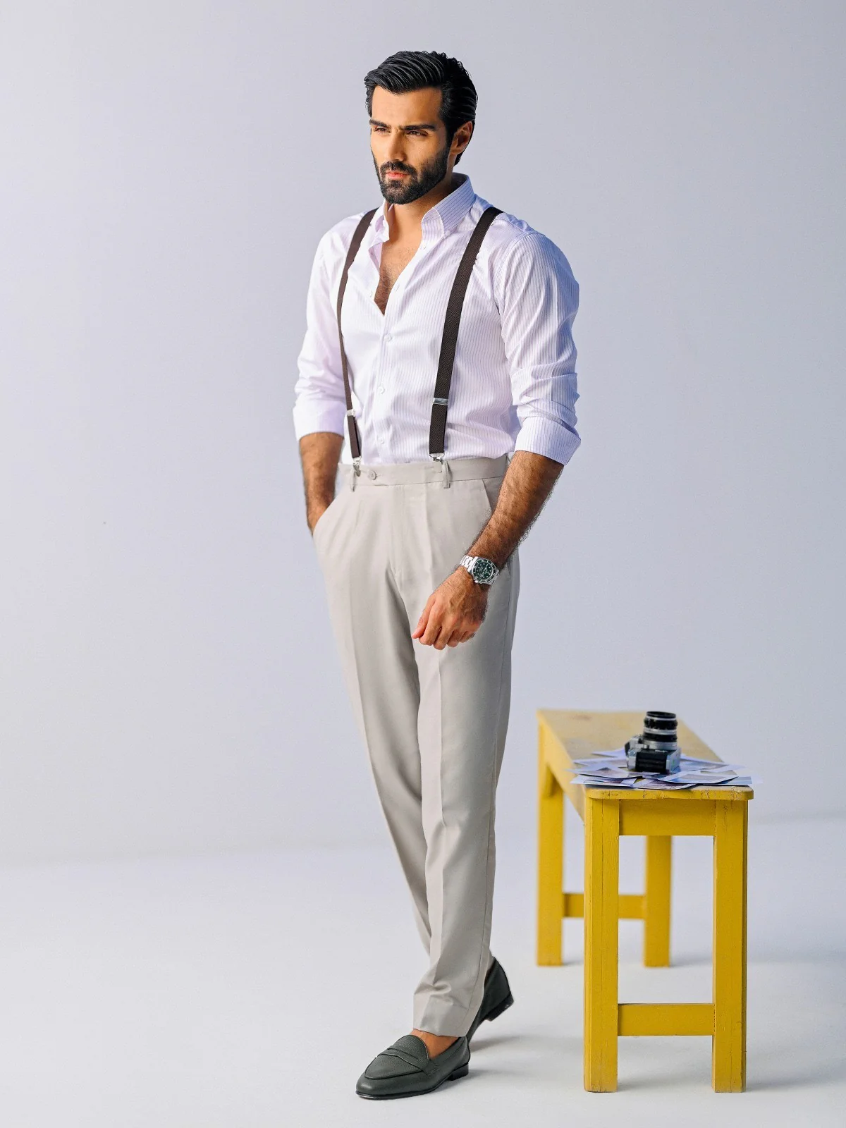 Men's White & Purple Shirt - EMTSI23-50668 - Image 3