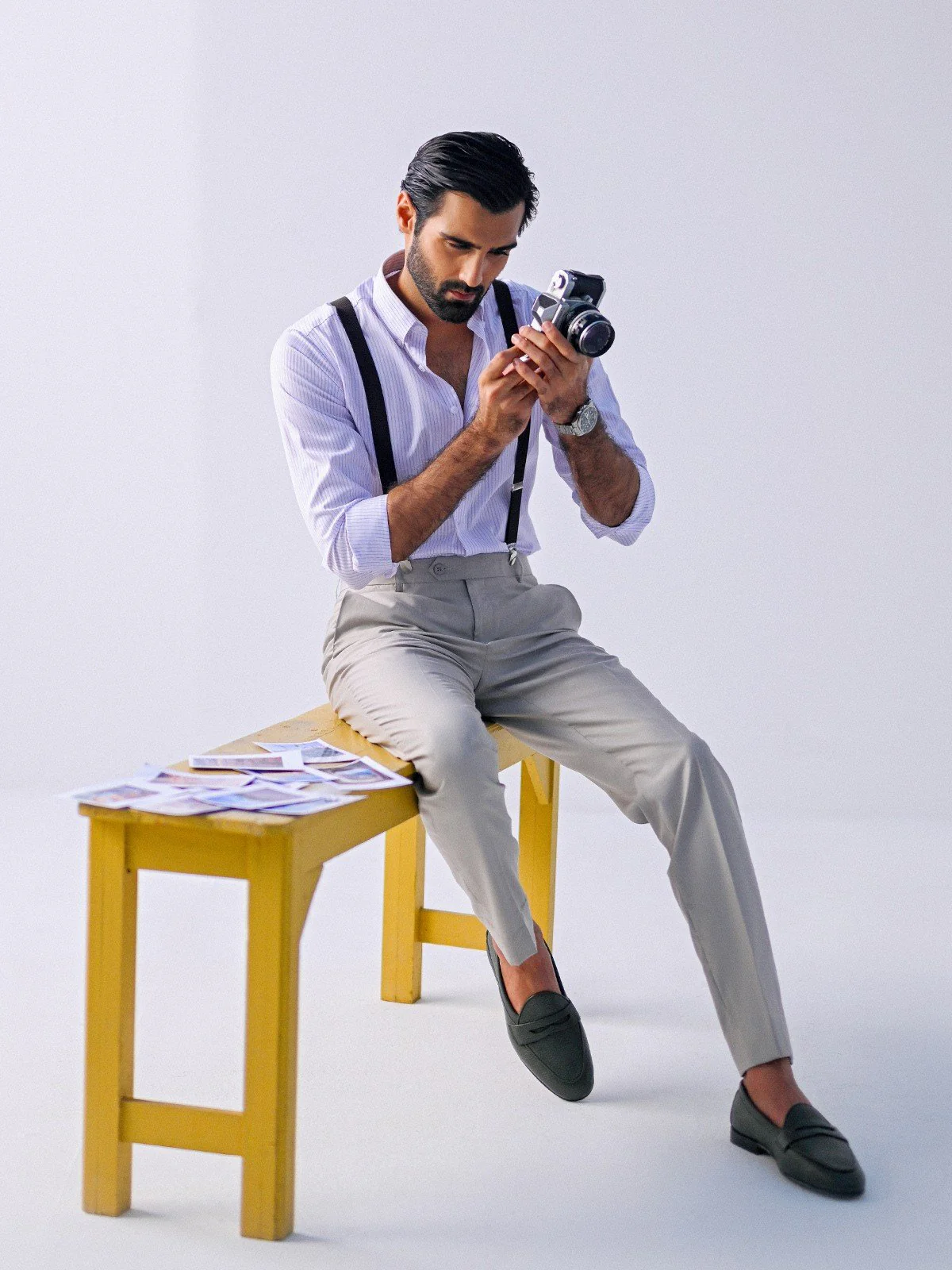 Men's White & Purple Shirt - EMTSI23-50668 - Image 4