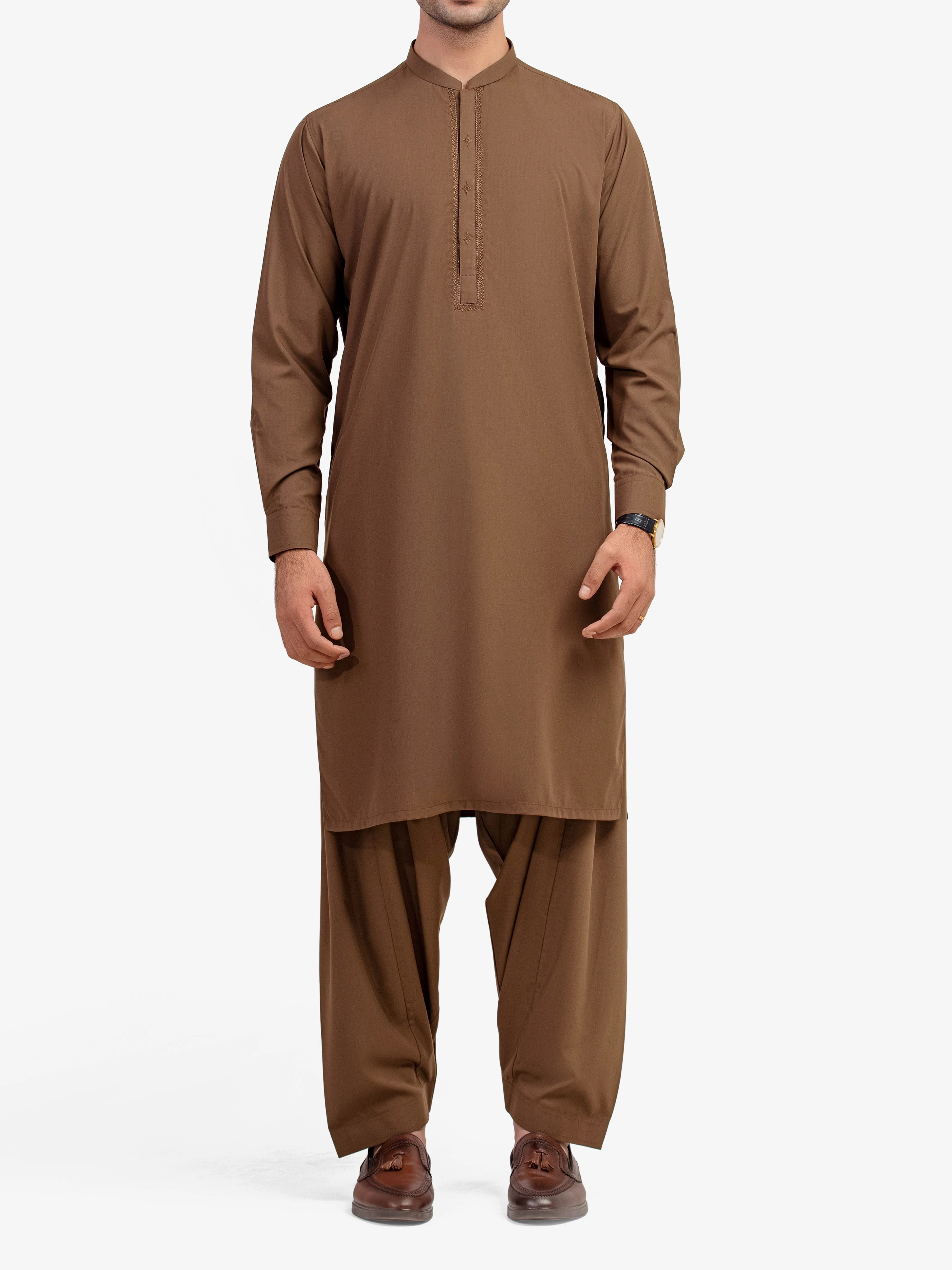 Men's Army Green Shalwar Kameez - EMTKS5-41172