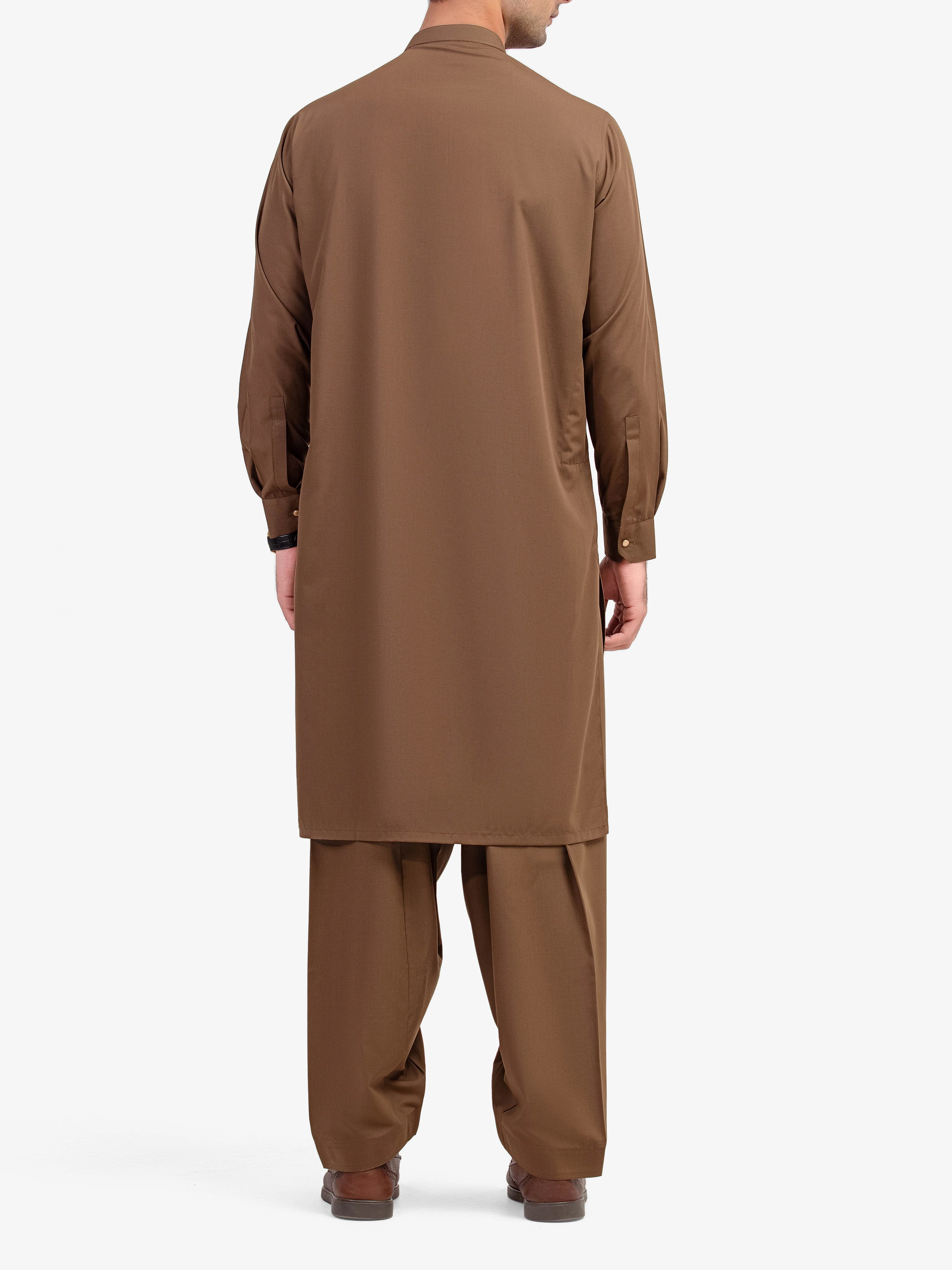 Men's Army Green Shalwar Kameez - EMTKS5-41172 - Image 4