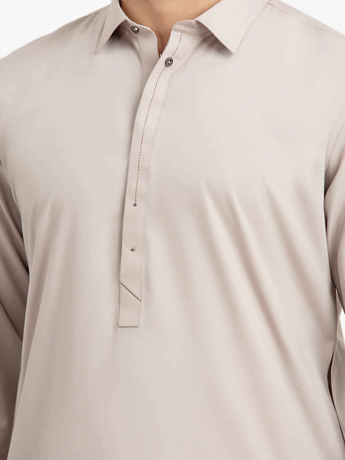 Men's Ash Brown Shalwar Kameez - EMTKS24S-41128 - Image 3