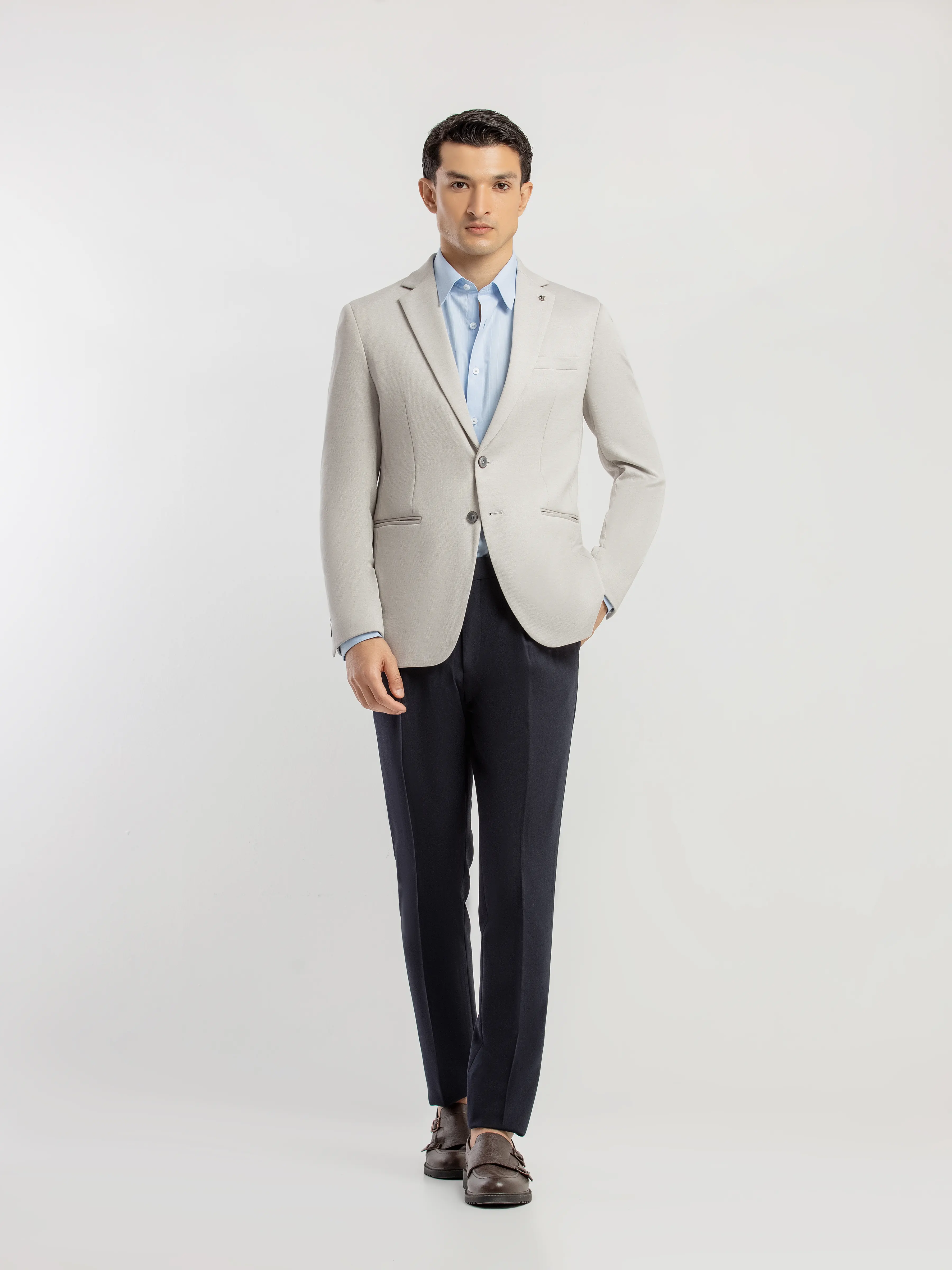 Men's Ash Grey Blazer - EMTB5-6893 - Image 2