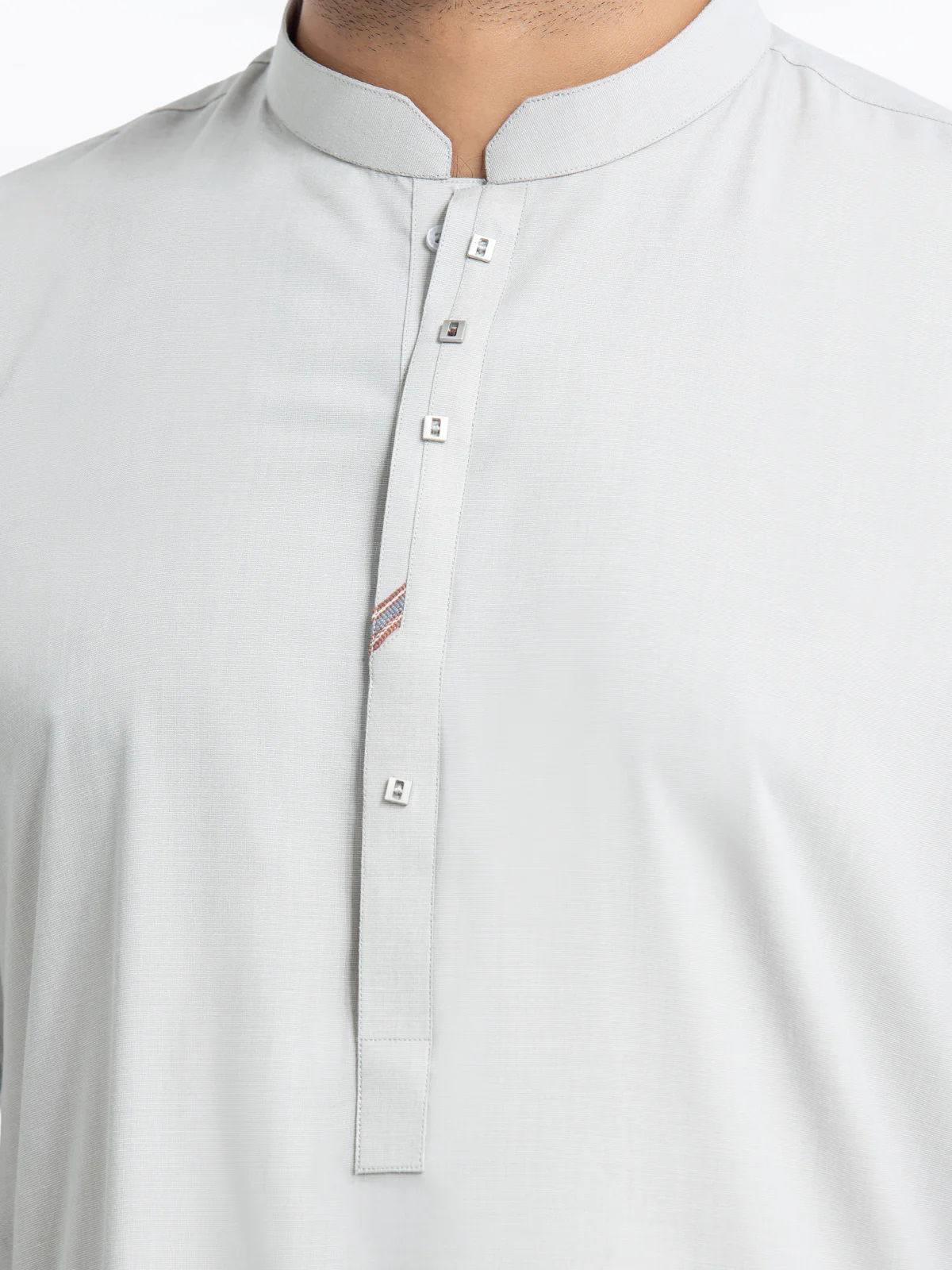 Men's Ash Grey Shalwar Kameez - EMTKST24-99431 - Image 4