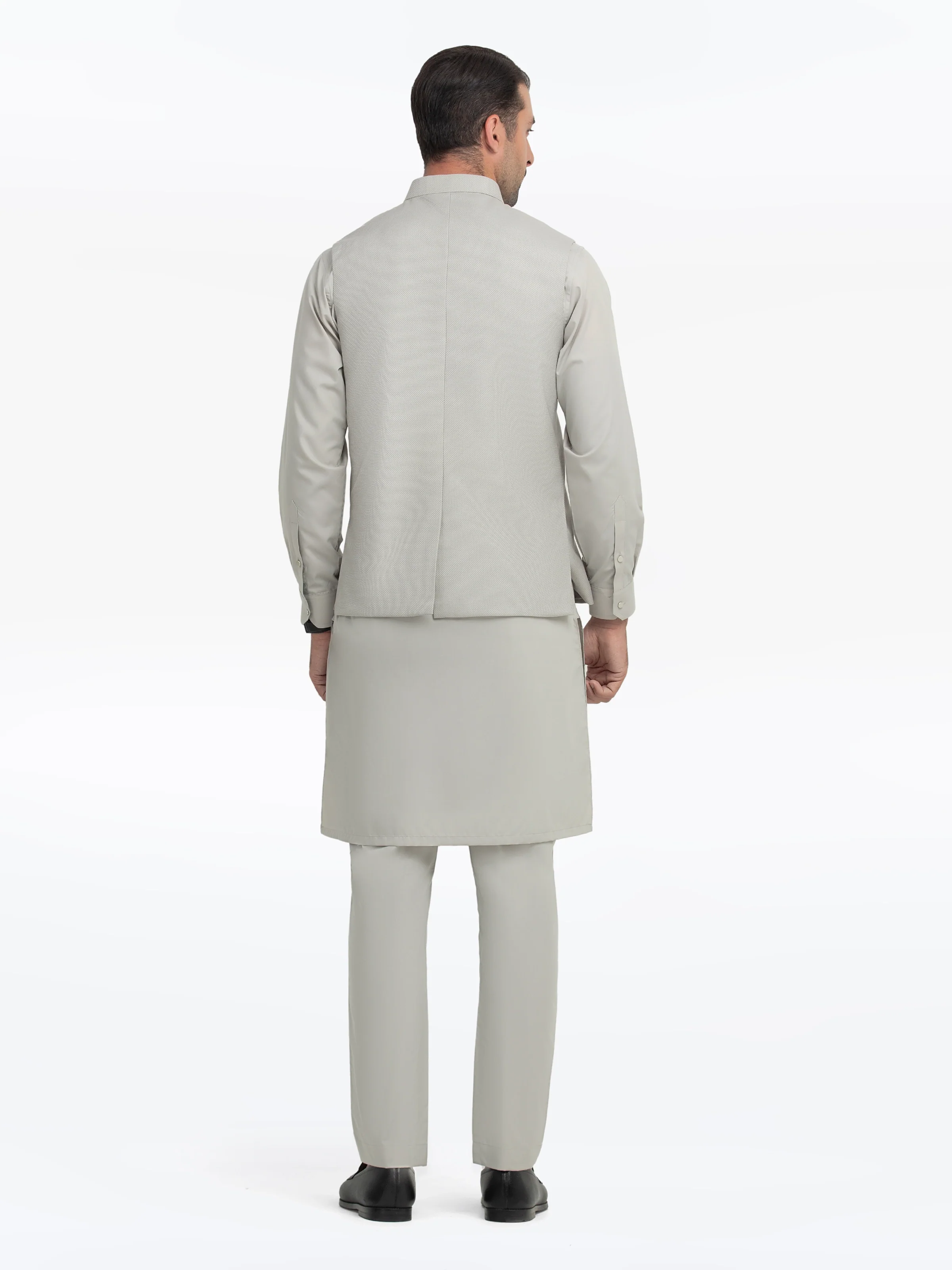 Men's Ash Grey Waist Coat Suit - EMTWCS5-008 - Image 5