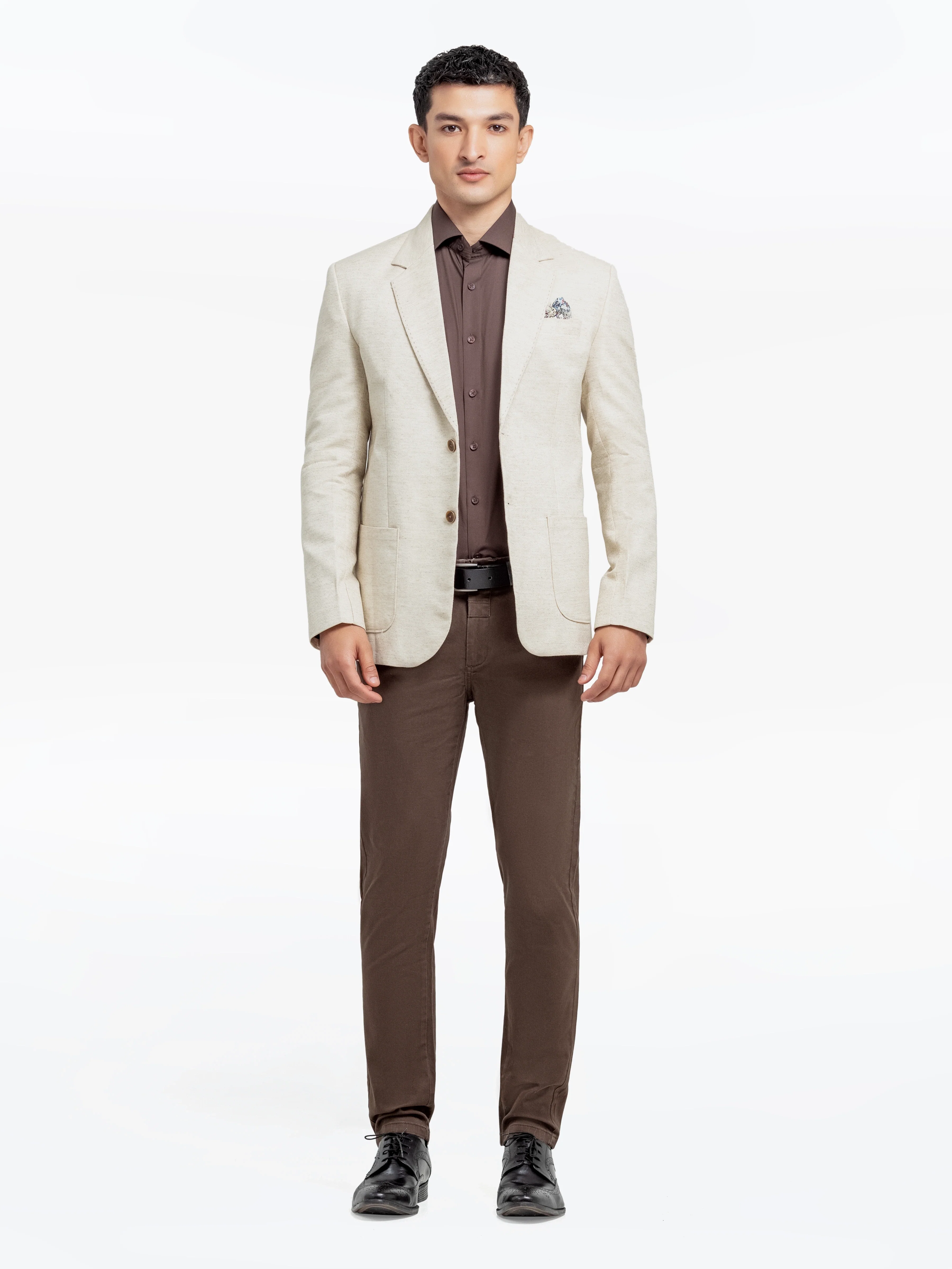 Men's Beige Blazer - EMTB24-6882 - Image 2