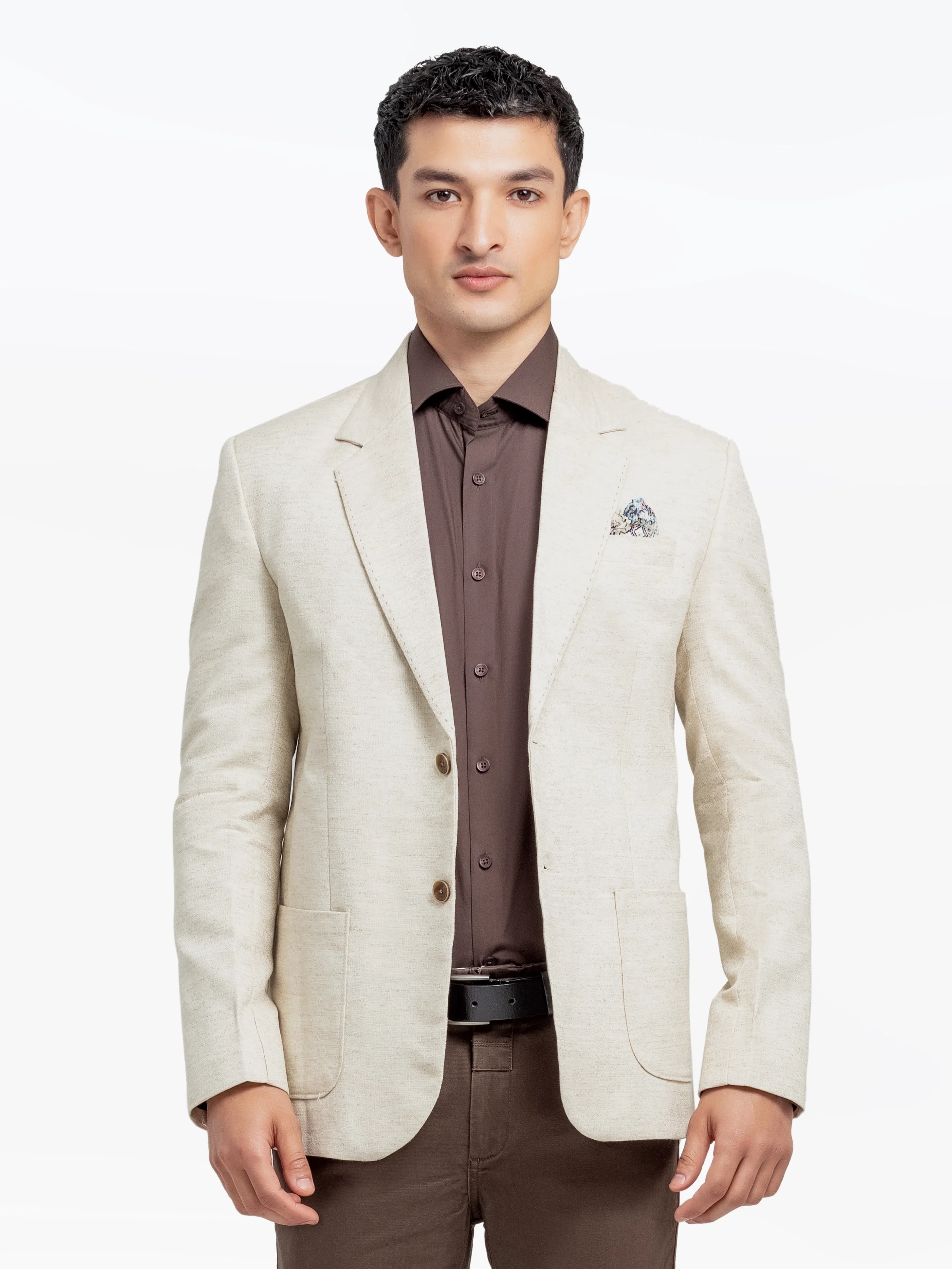 Men's Beige Blazer - EMTB24-6882 - Image 3
