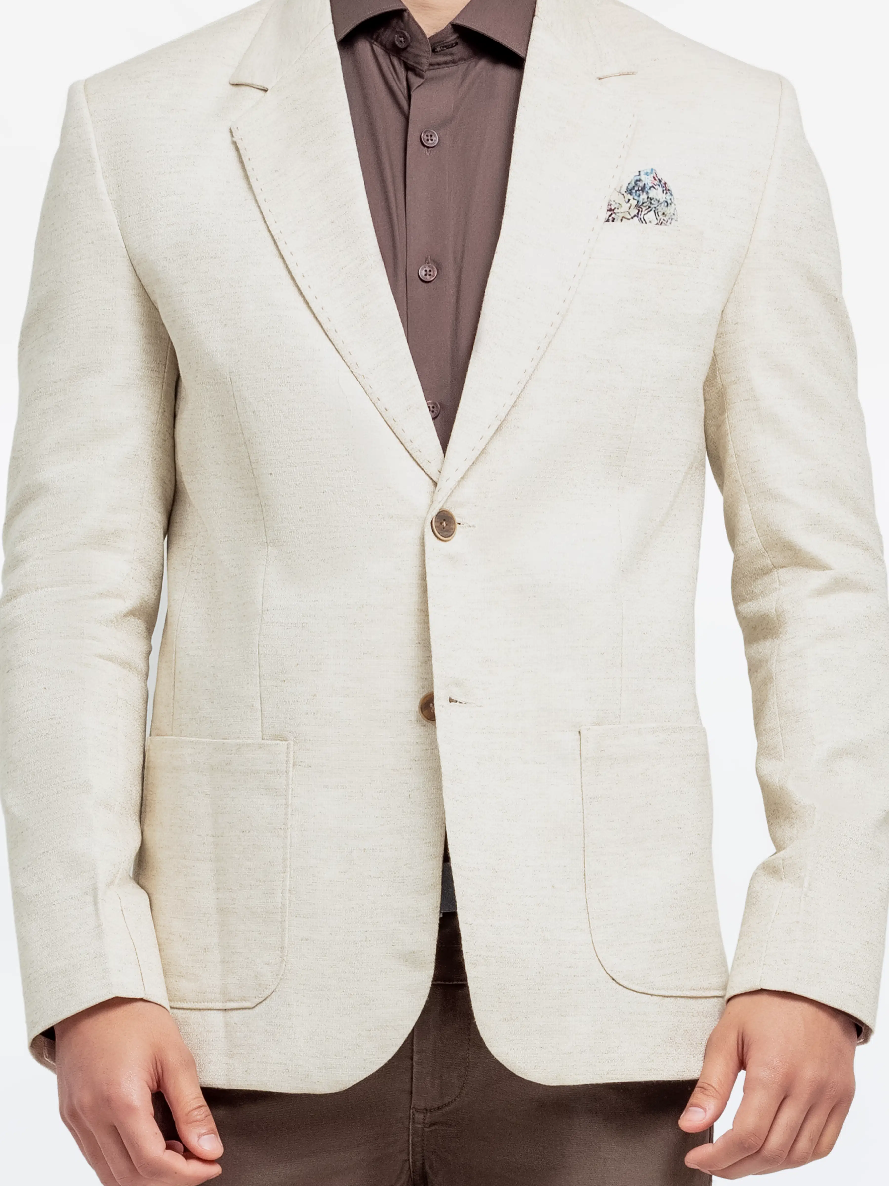 Men's Beige Blazer - EMTB24-6882 - Image 4
