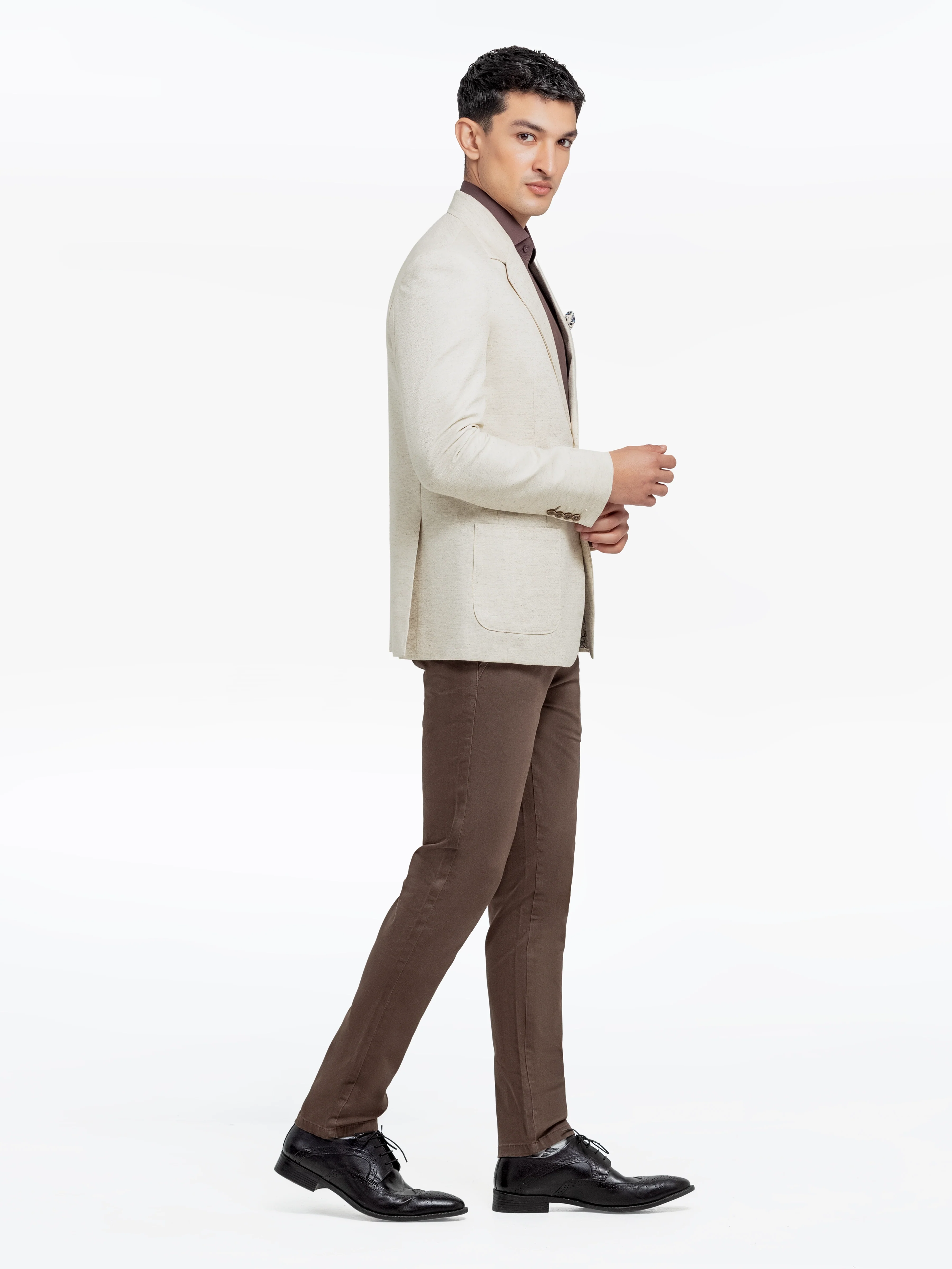 Men's Beige Blazer - EMTB24-6882 - Image 5