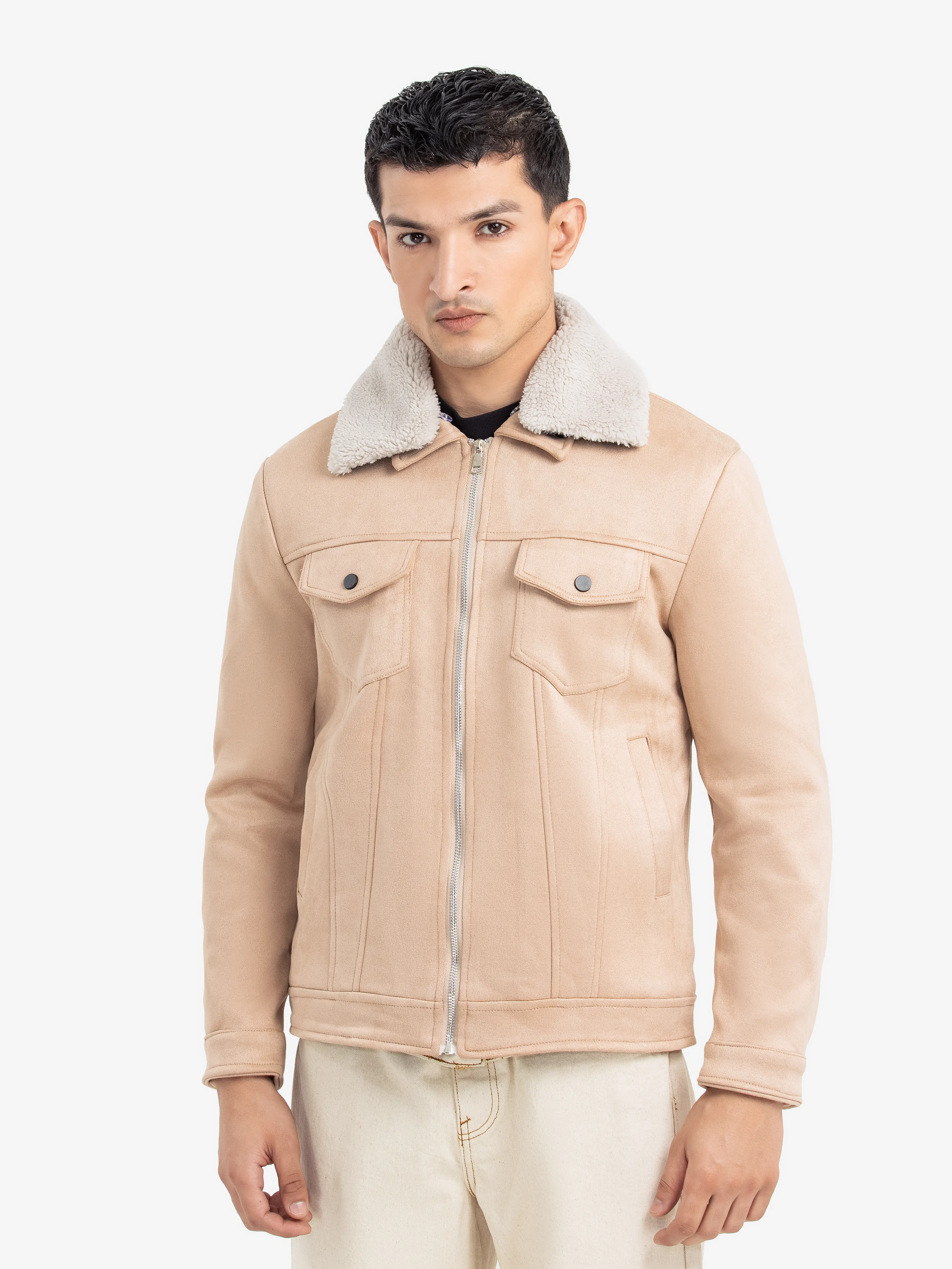 Men's Beige Jacket - EMTJ24-018 - Image 3