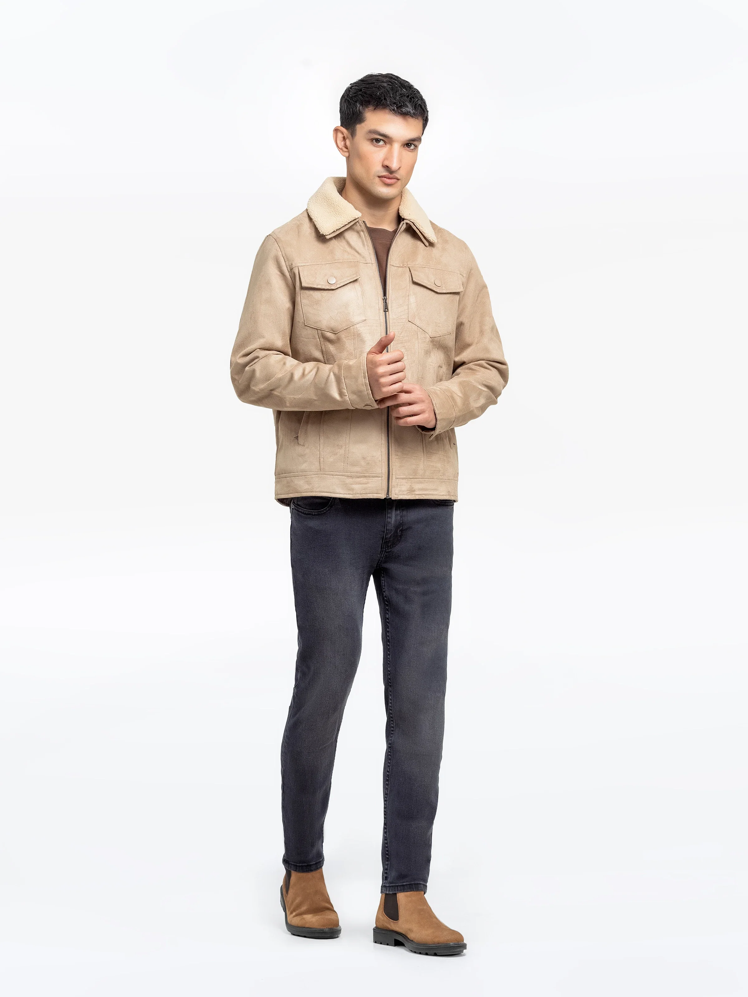 Men's Beige Jacket - EMTJ24-033 - Image 2