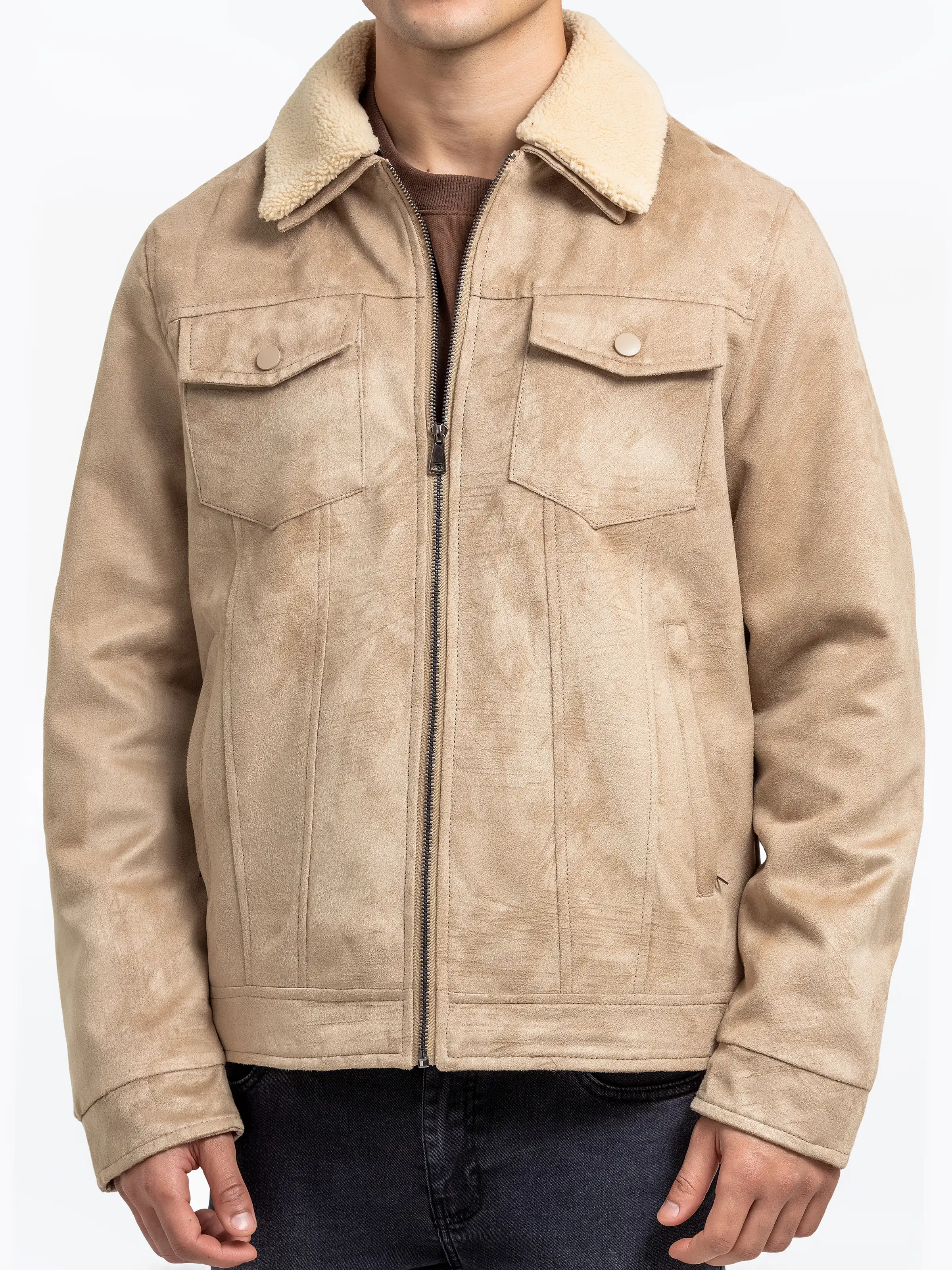 Men's Beige Jacket - EMTJ24-033 - Image 3