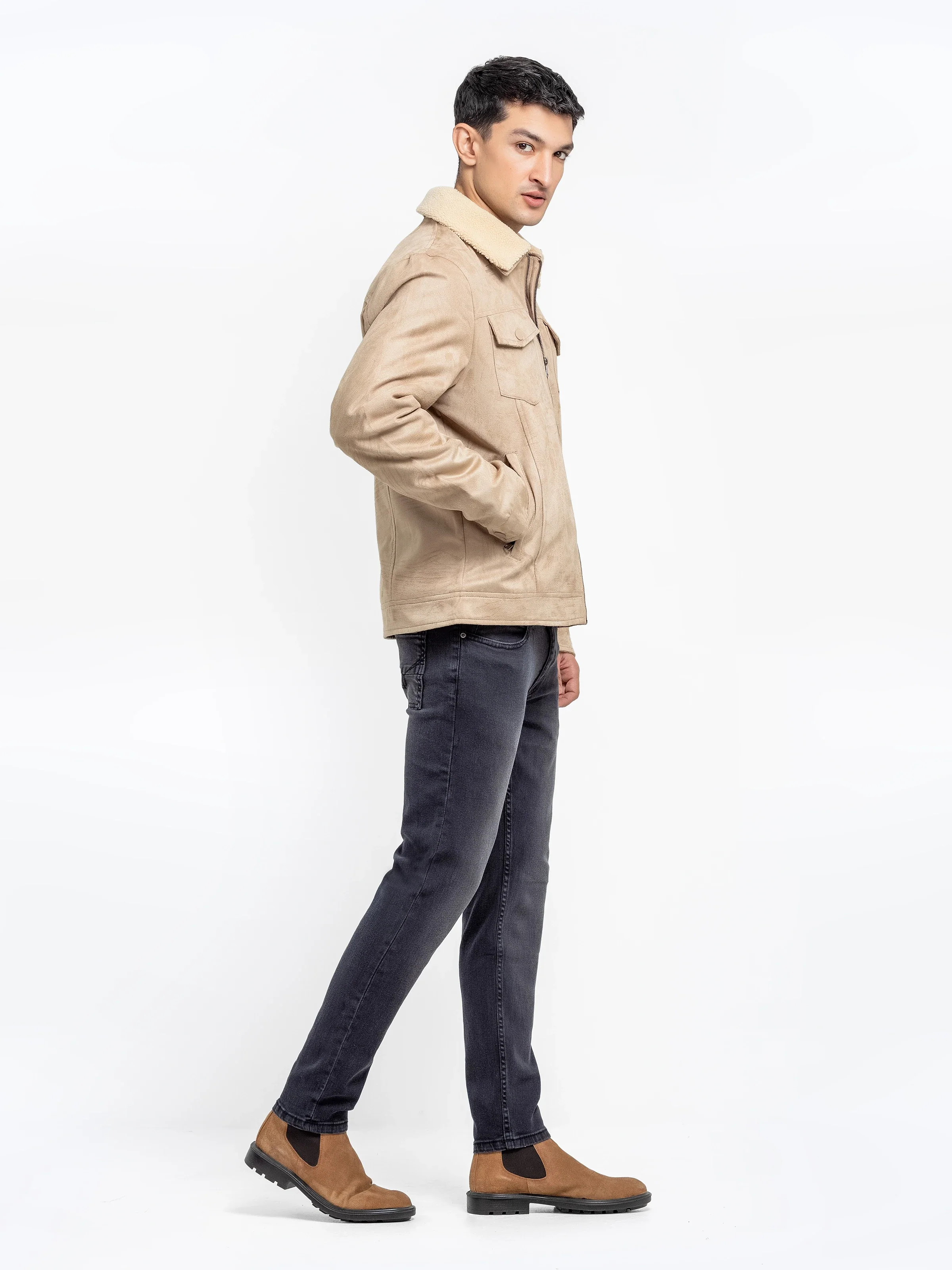 Men's Beige Jacket - EMTJ24-033 - Image 4