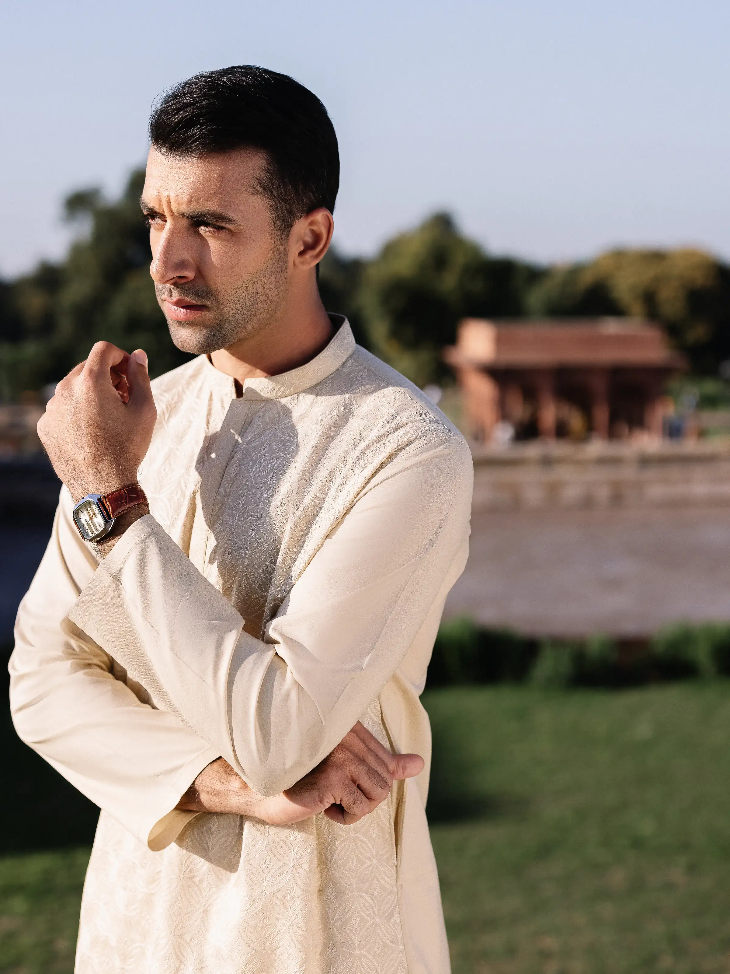 Men's Beige Kurta - EMTK25-99492 - Image 8