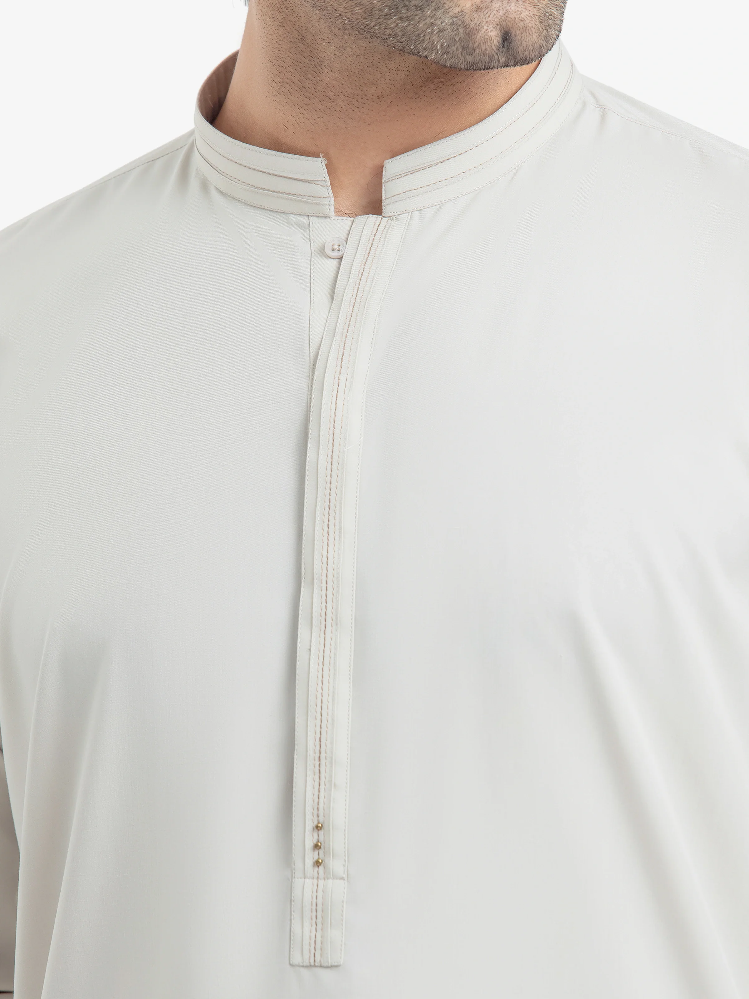 Men's Beige Shalwar Kameez - EMTKS25-41148 - Image 3