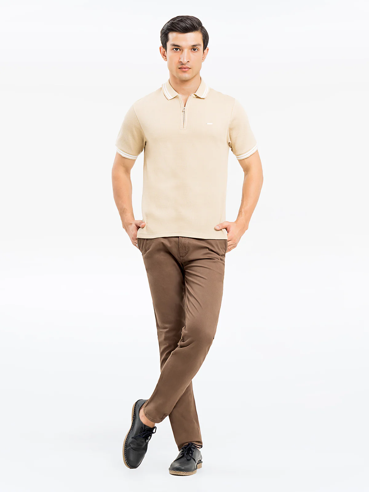 Men's Beige Polo Shirt - EMTPS24-063 - Image 2