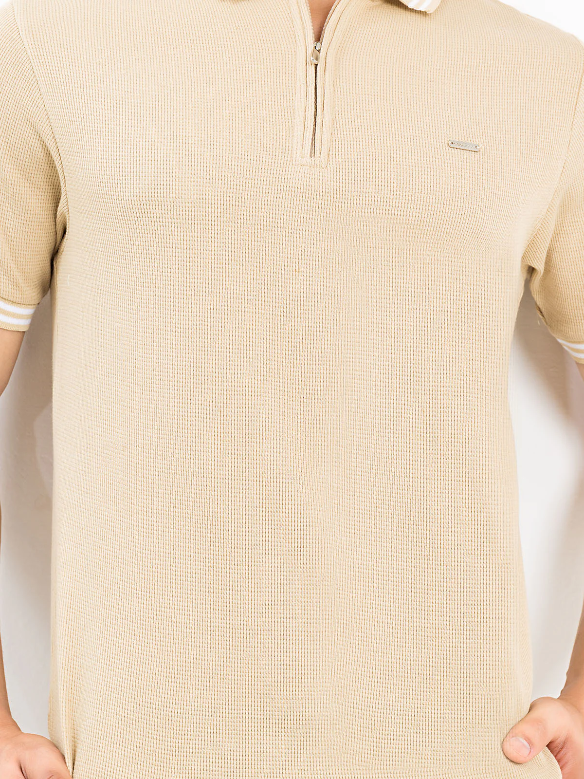 Men's Beige Polo Shirt - EMTPS24-063 - Image 4