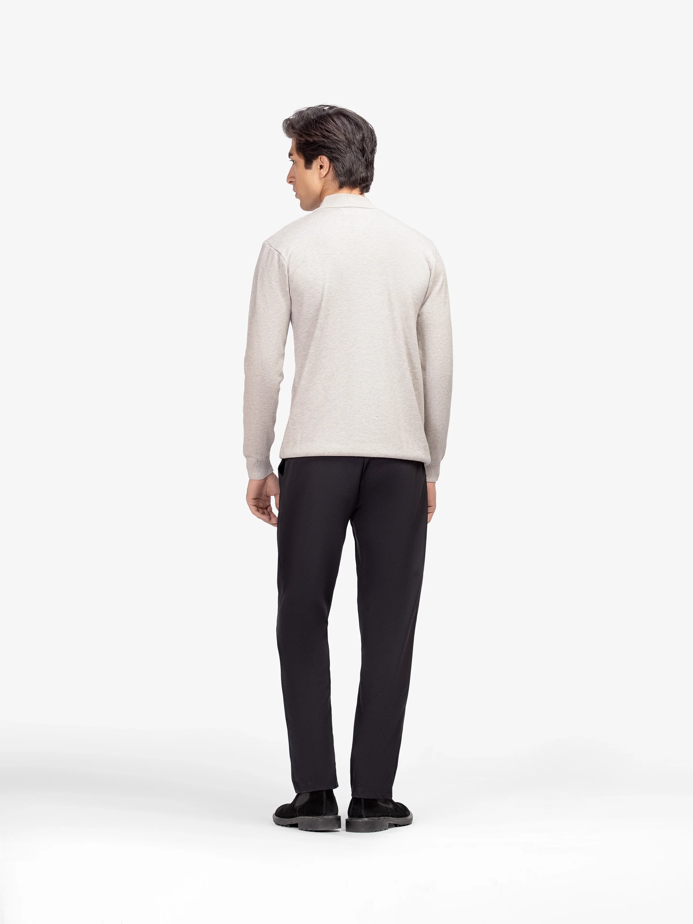 Men's Beige Sweater - EMTSWT5-008 - Image 5