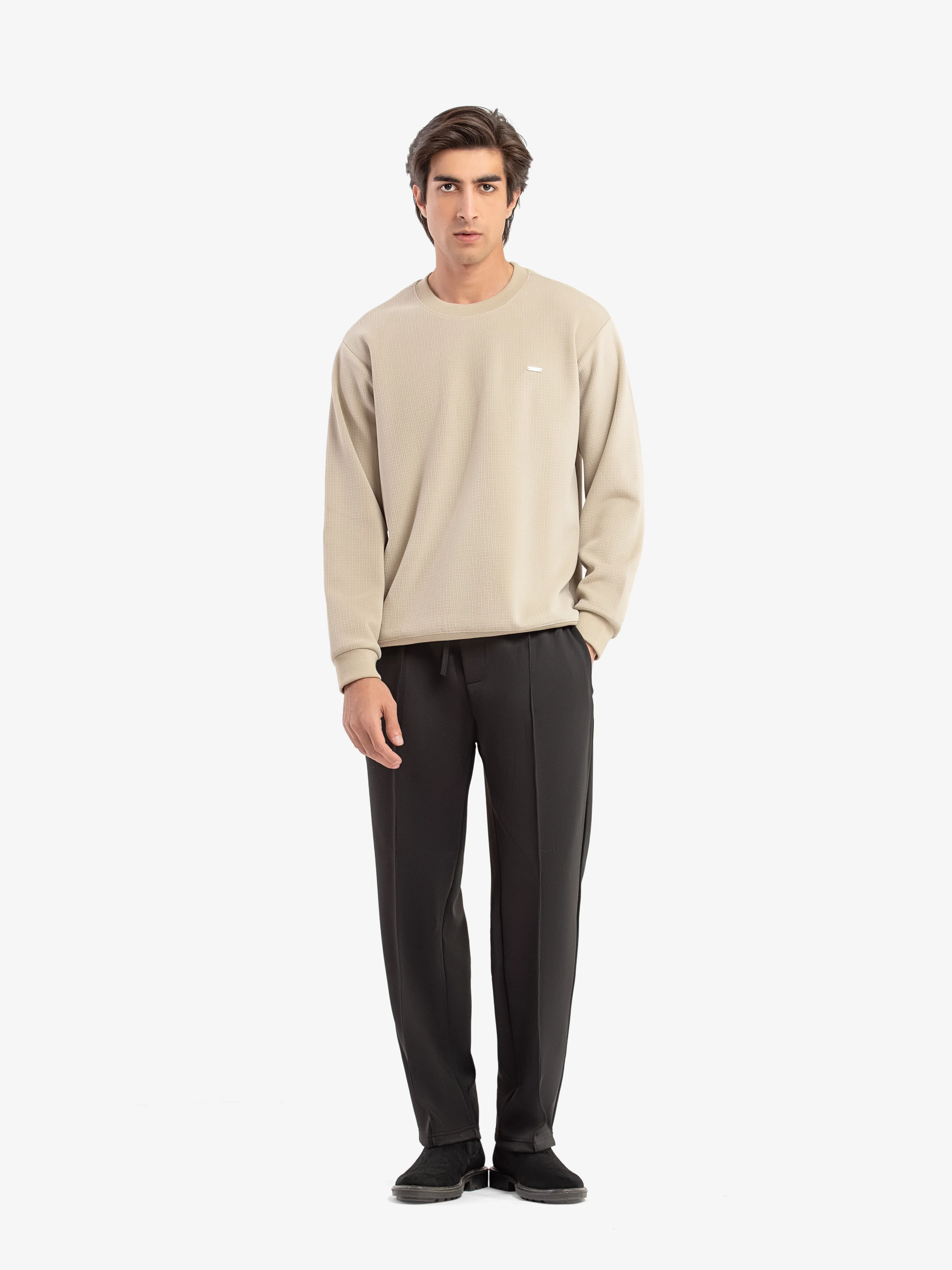 Men's Beige Sweater - EMTSWT5-014 - Image 2