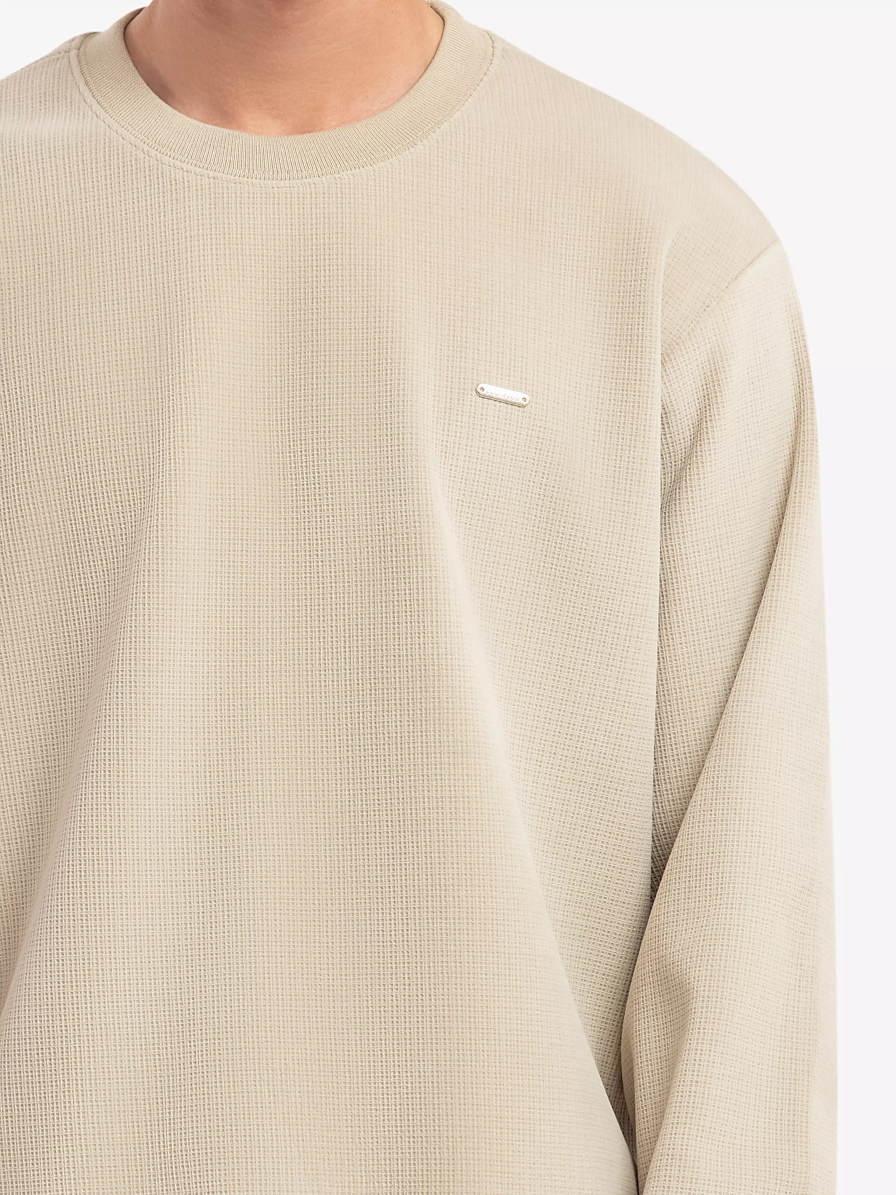 Men's Beige Sweater - EMTSWT5-014 - Image 3