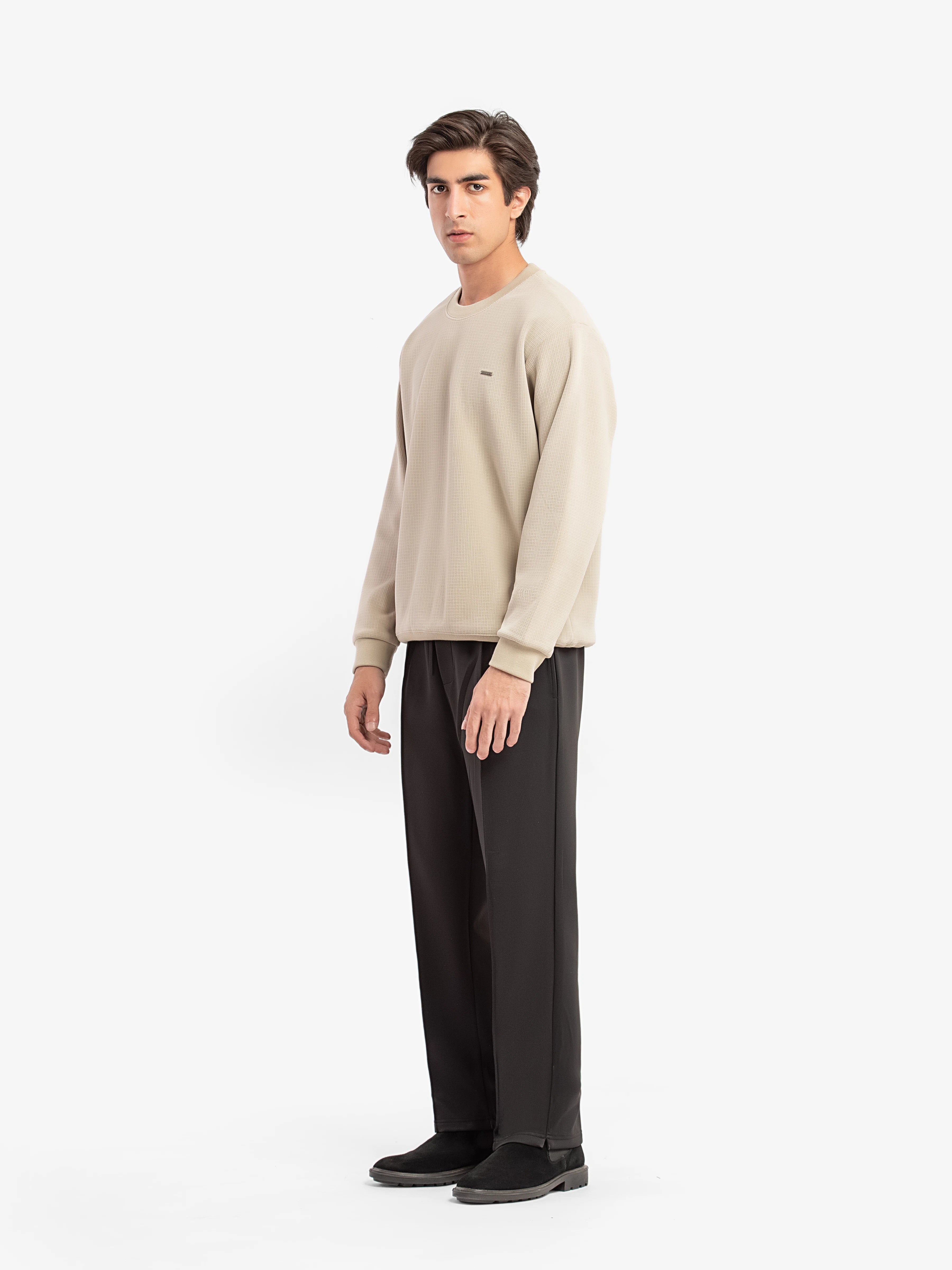 Men's Beige Sweater - EMTSWT5-014 - Image 4