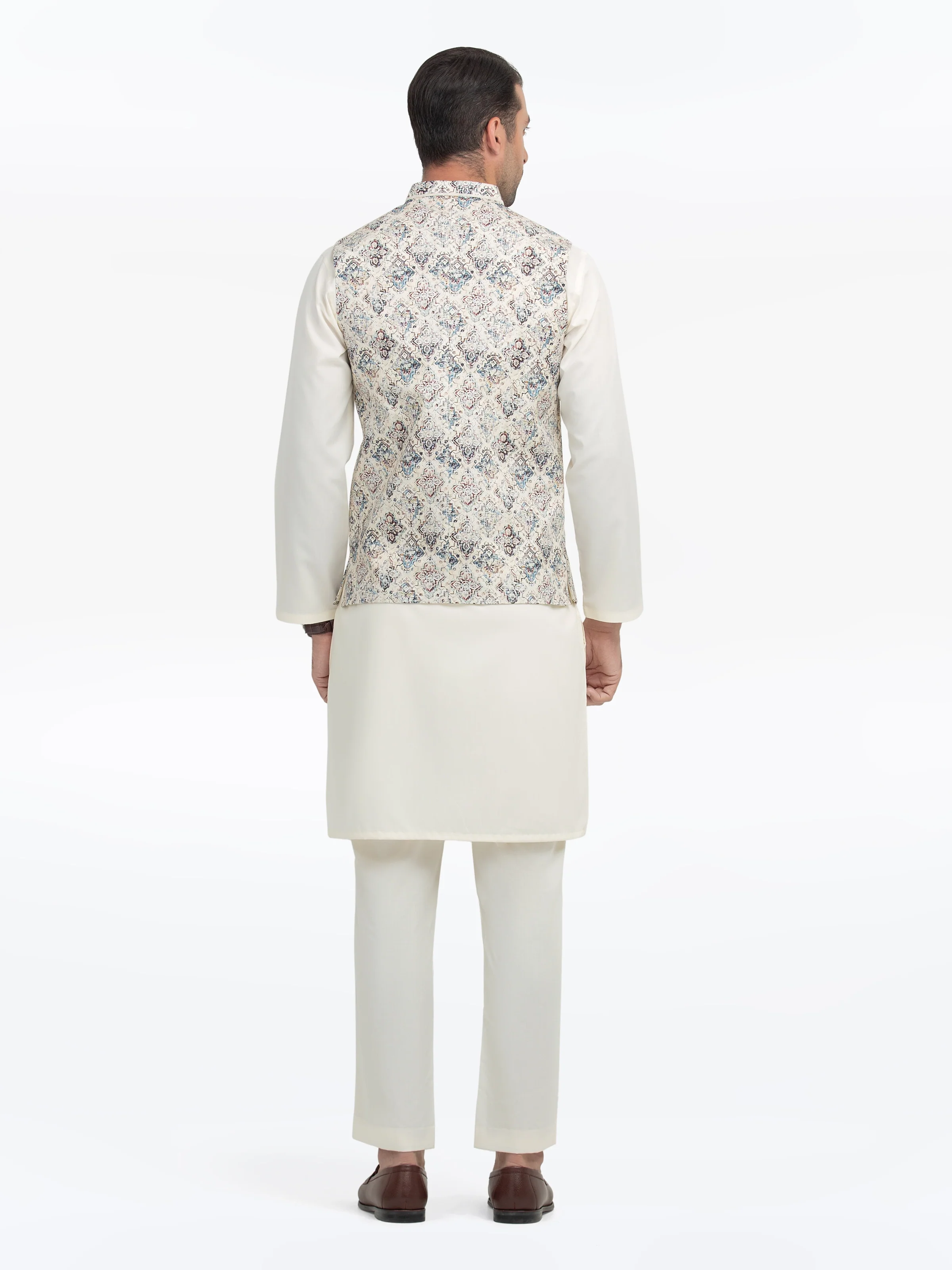 Men's Beige Waist Coat - EMTWC5-35933 - Image 5