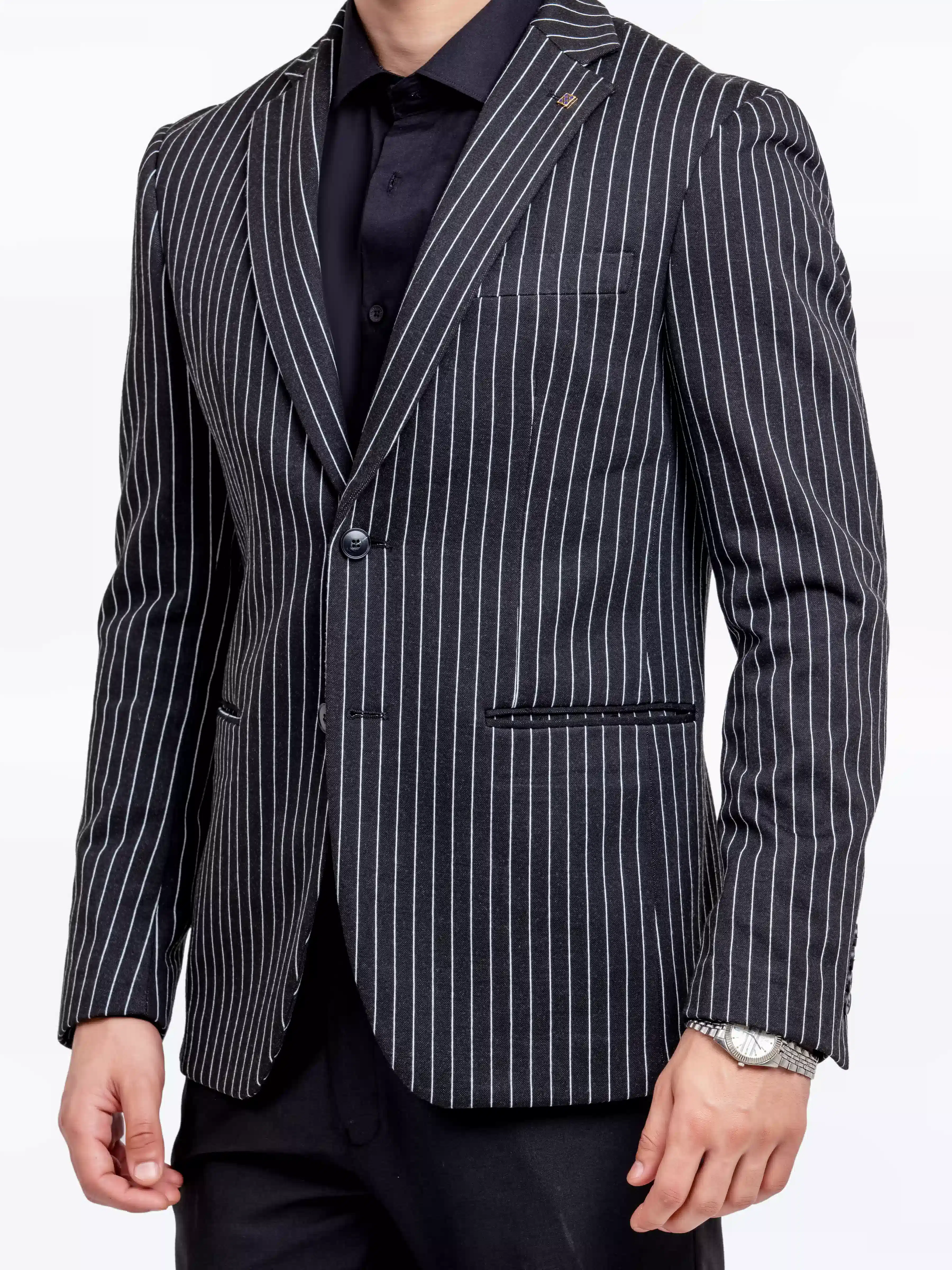 Men's Black Blazer - EMTB24-6869 - Image 4