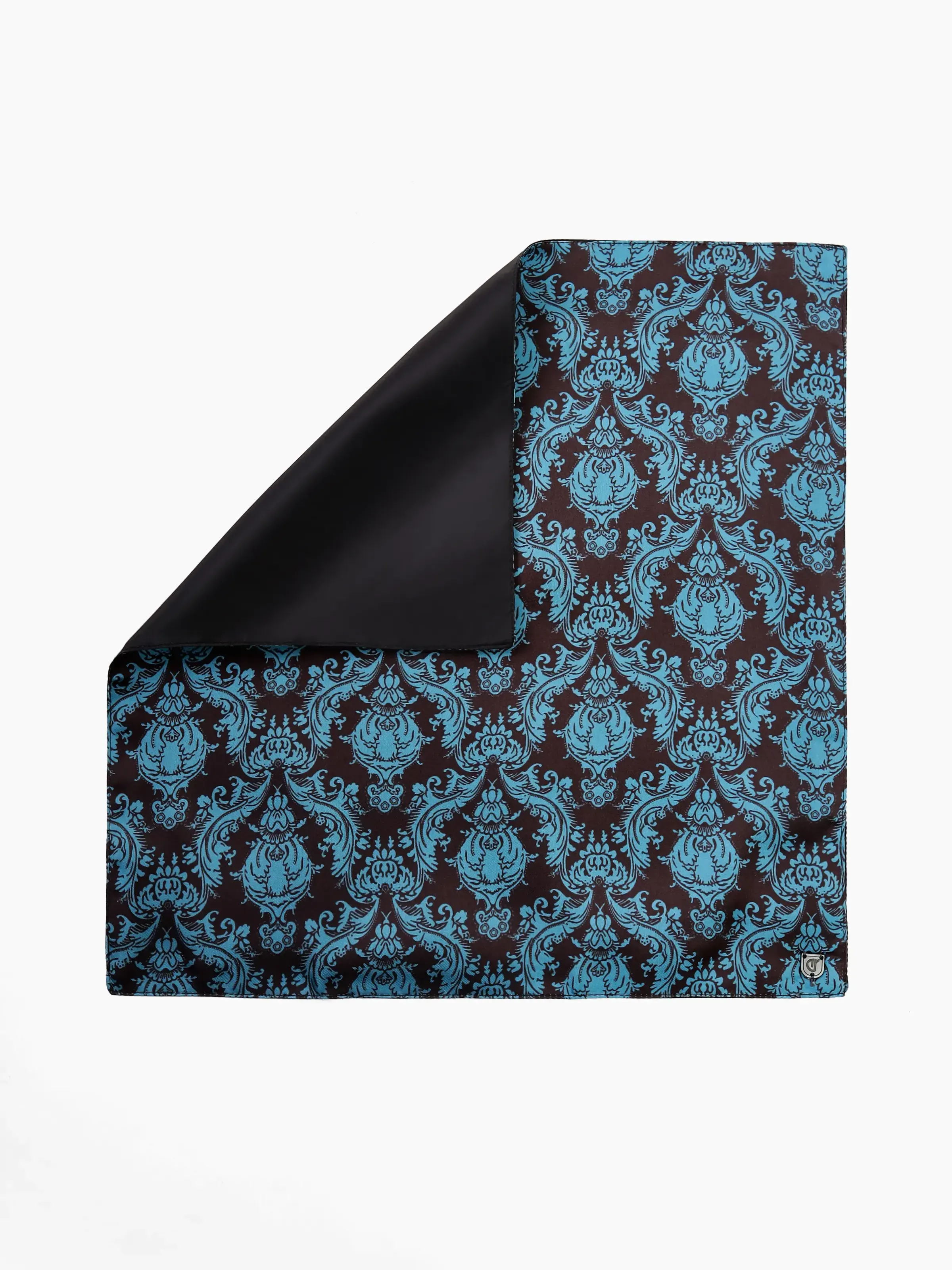 Men's Black & Blue Pocket Square - EAMPS5-002 - Image 2