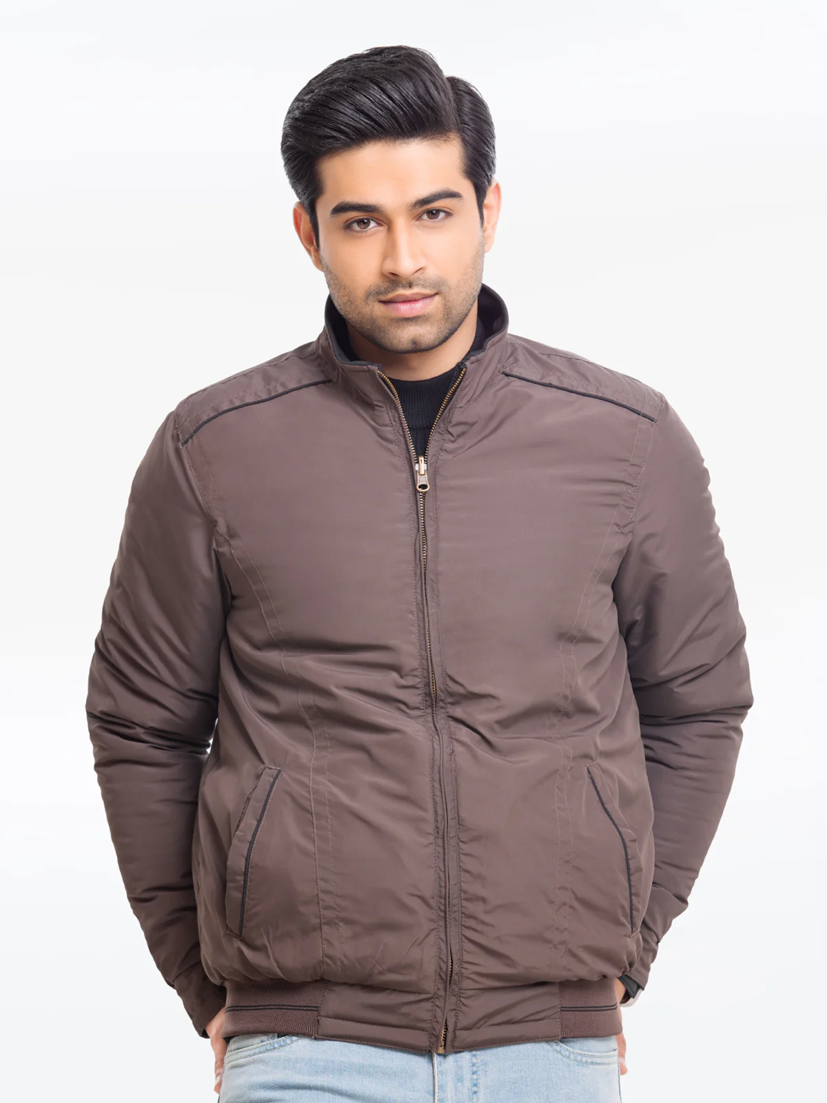 Men's Black & Brown Reversible Jacket - EMTJP23-002 - Image 3