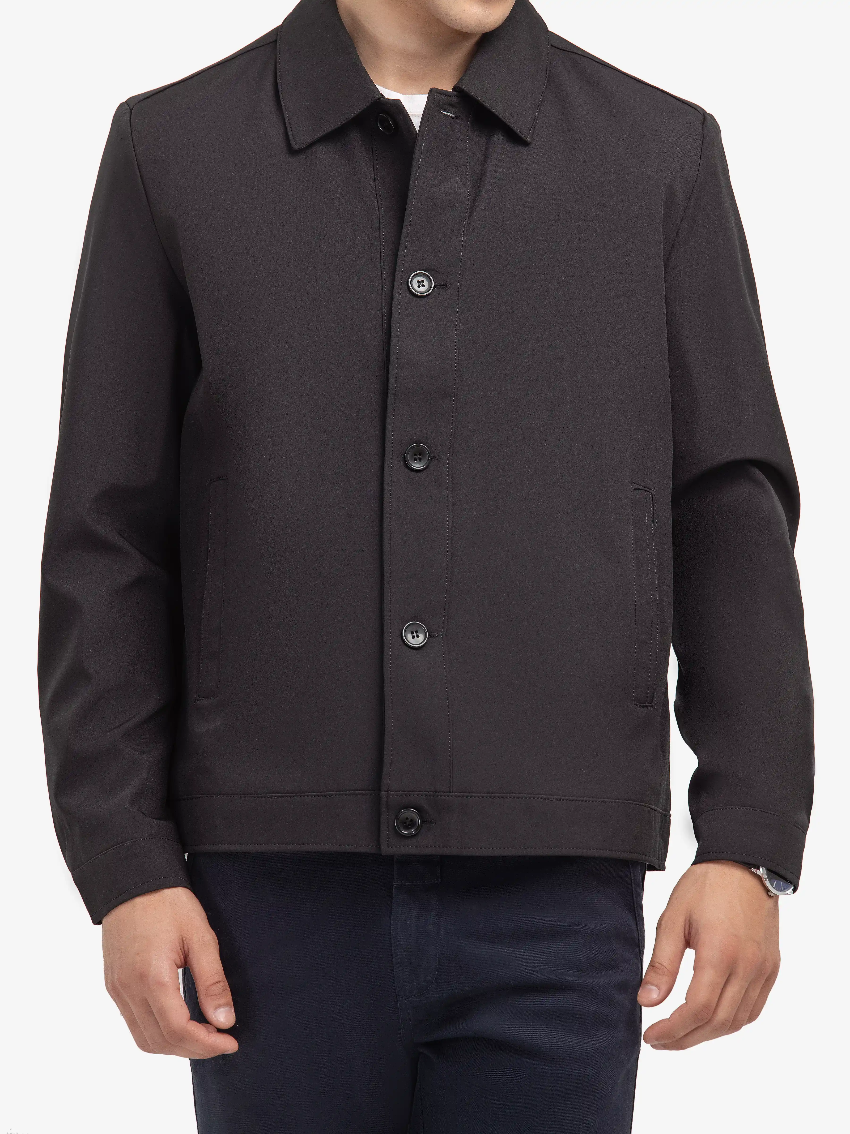 Men's Black Coat - EMTC24-006 - Image 3
