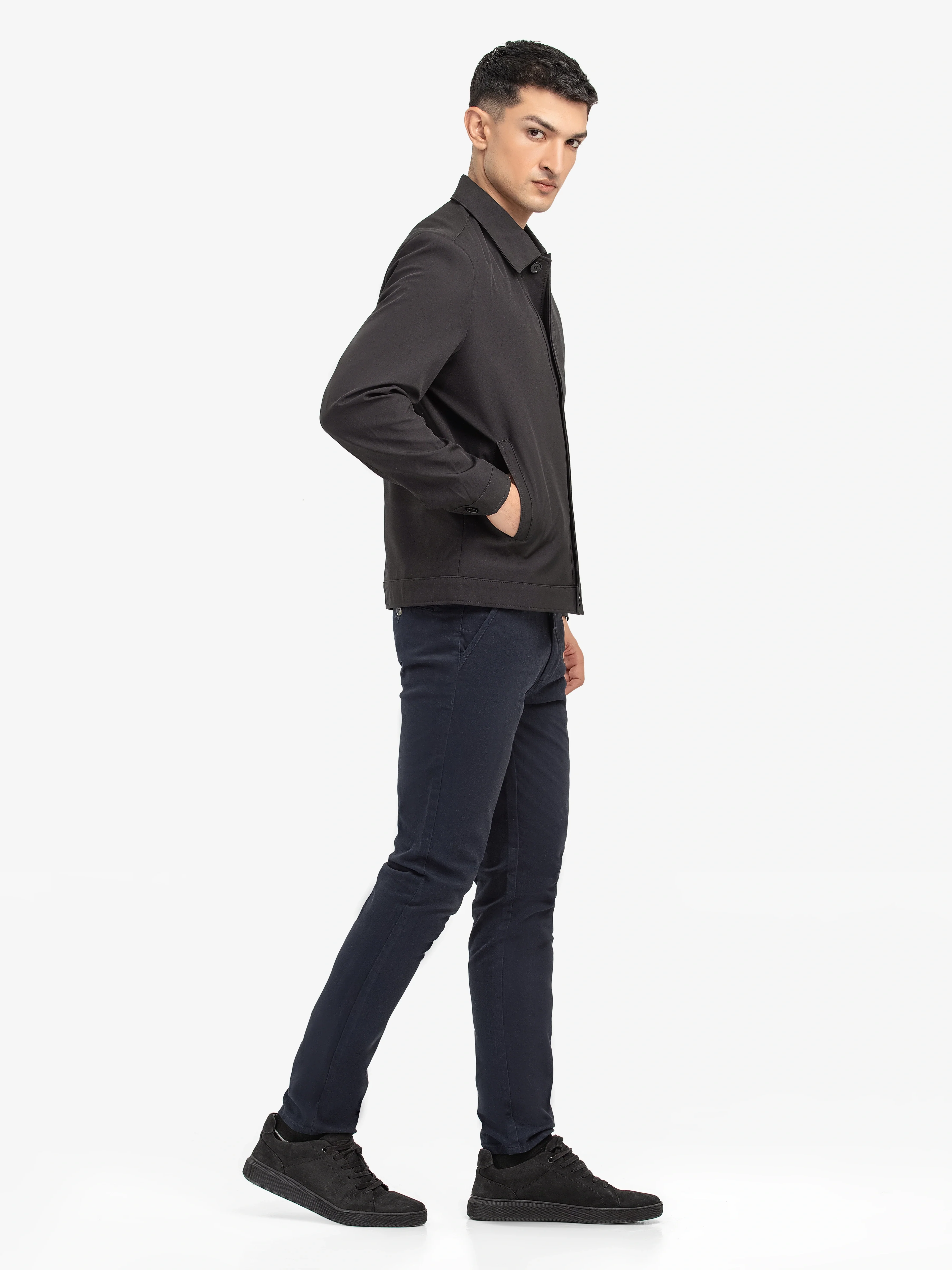 Men's Black Coat - EMTC24-006 - Image 4