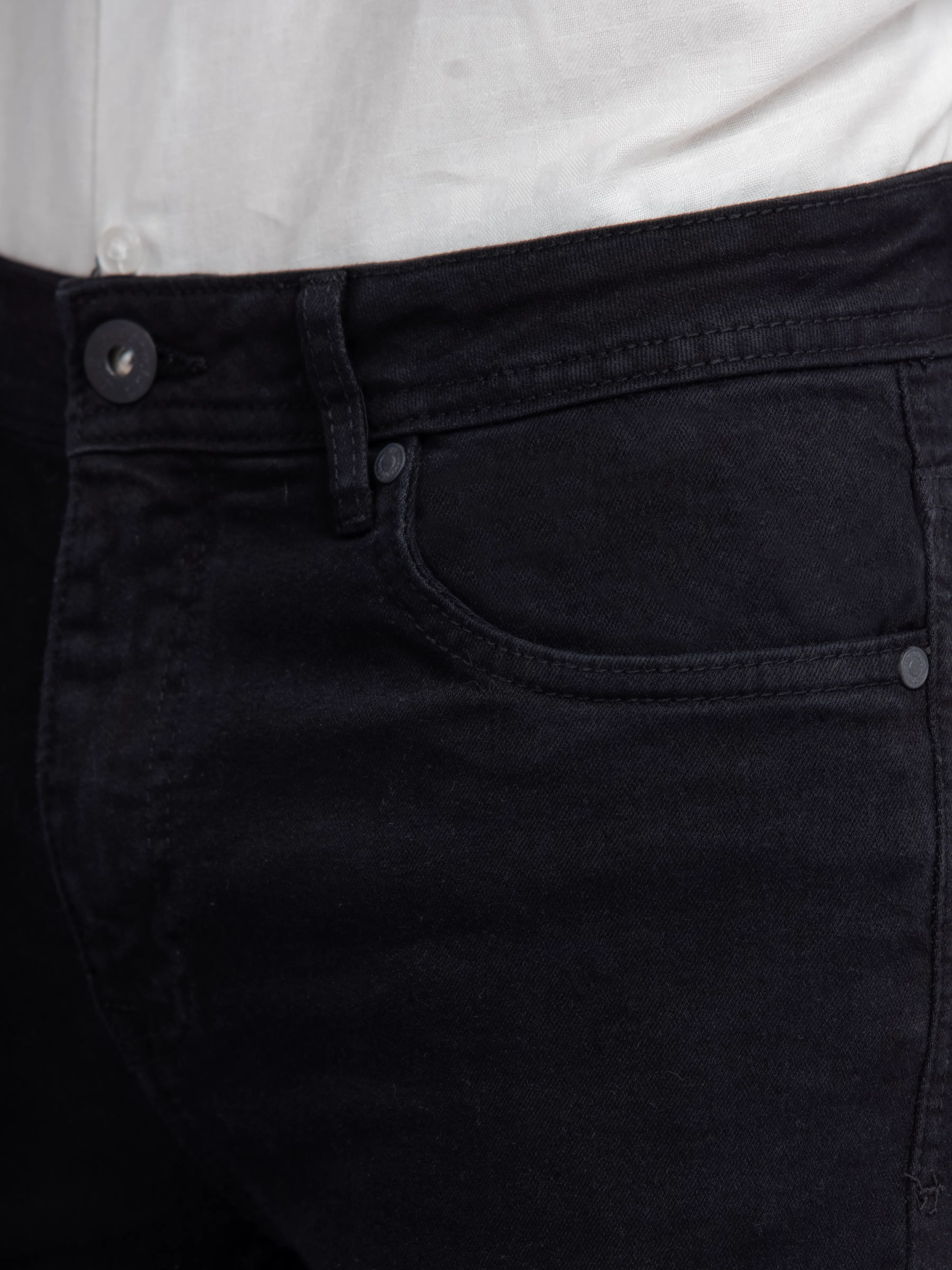 Men's Black Denim Pant - EMBPD24-012 - Image 2