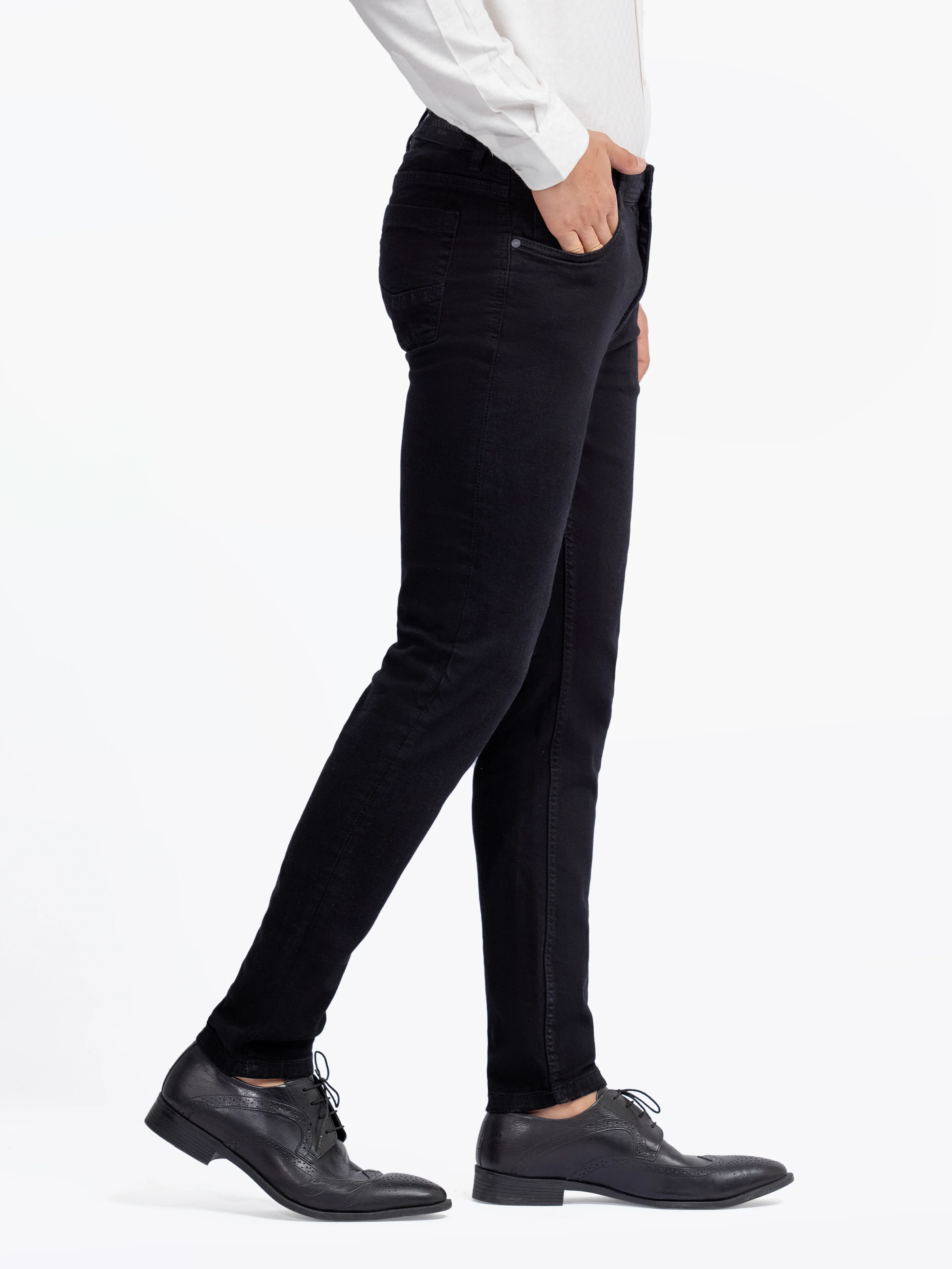 Men's Black Denim Pant - EMBPD24-012 - Image 4