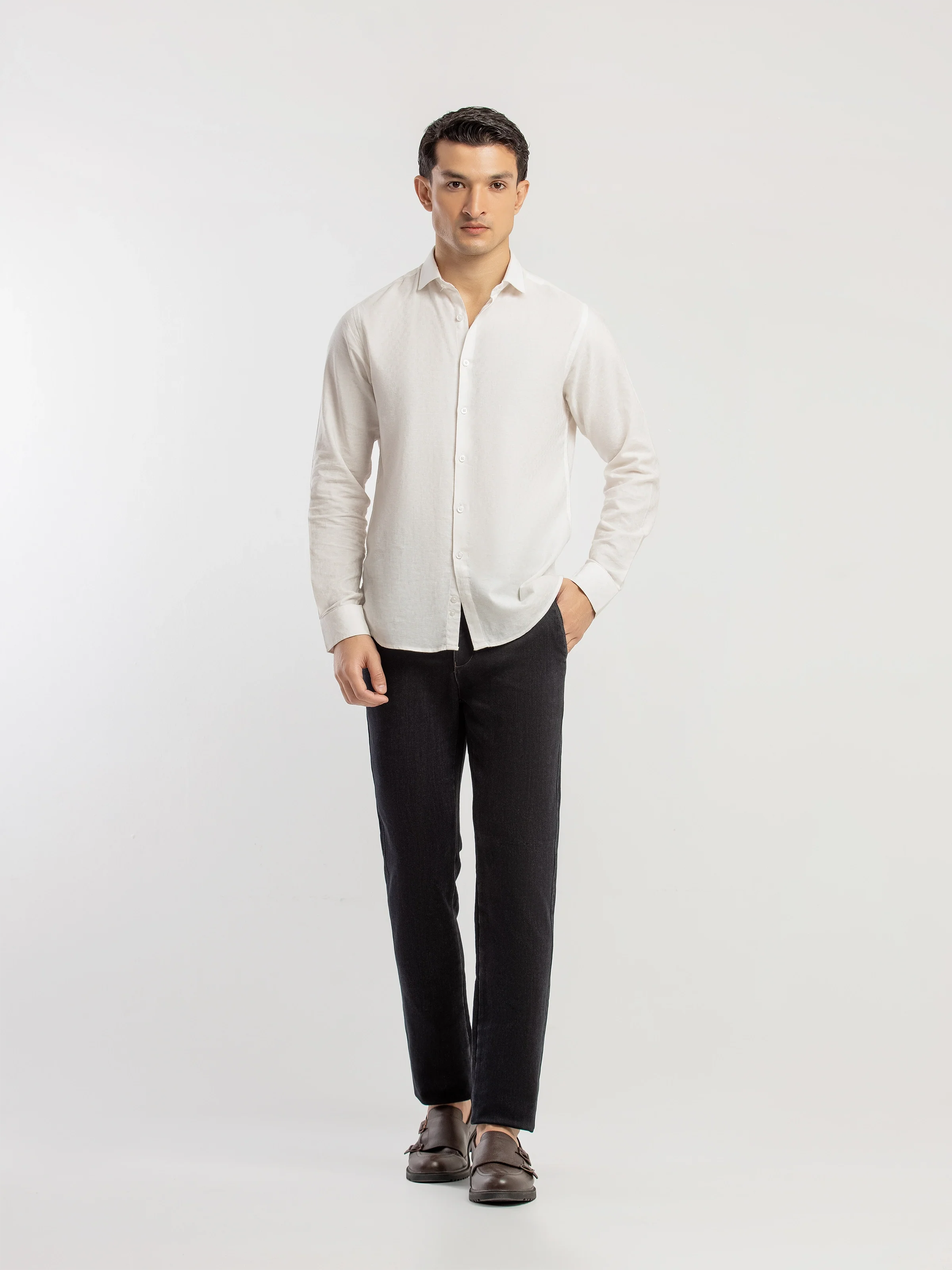 Men's Black Denim Pant - EMBPD6-001 - Image 2