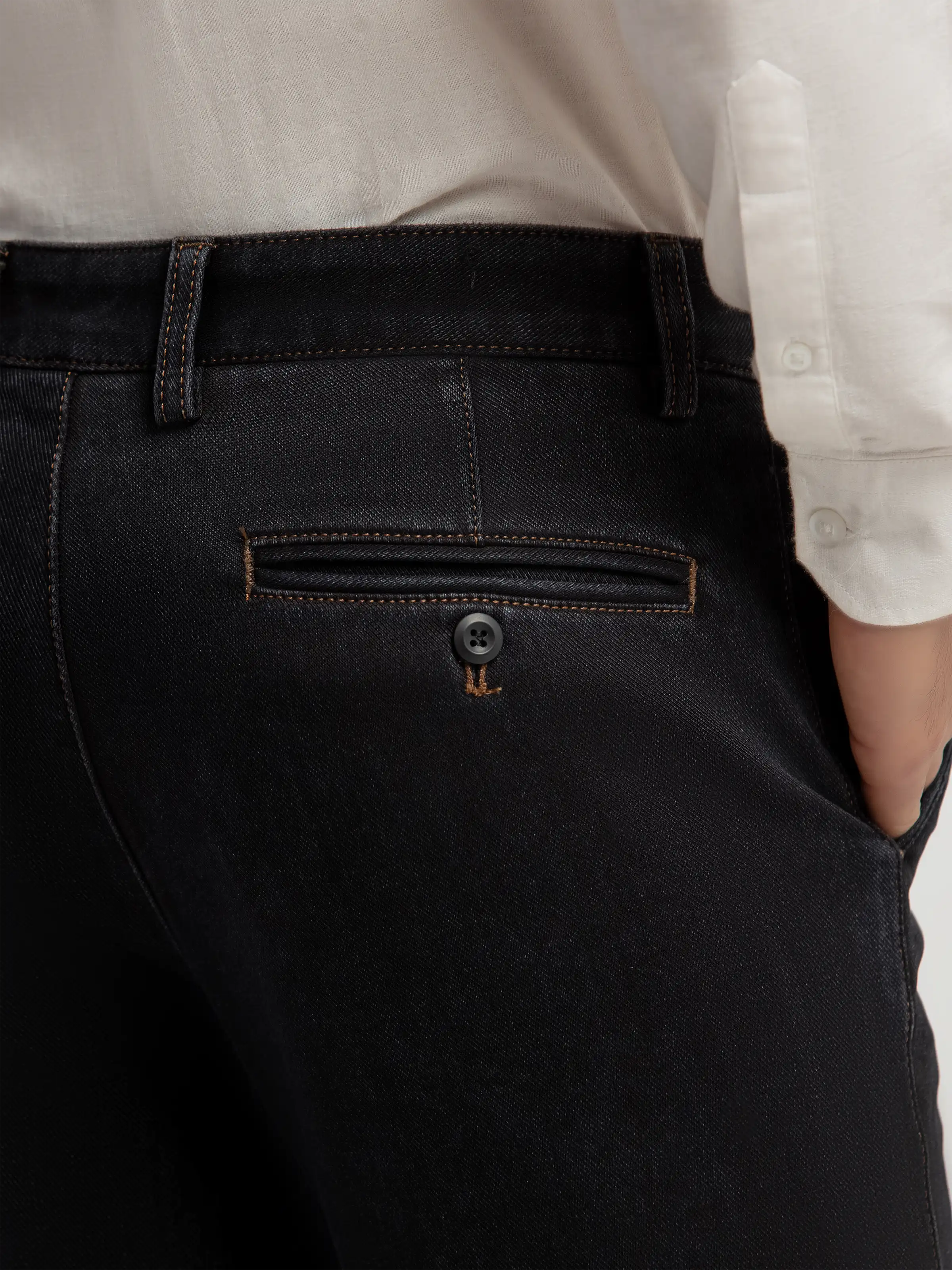 Men's Black Denim Pant - EMBPD6-001 - Image 4