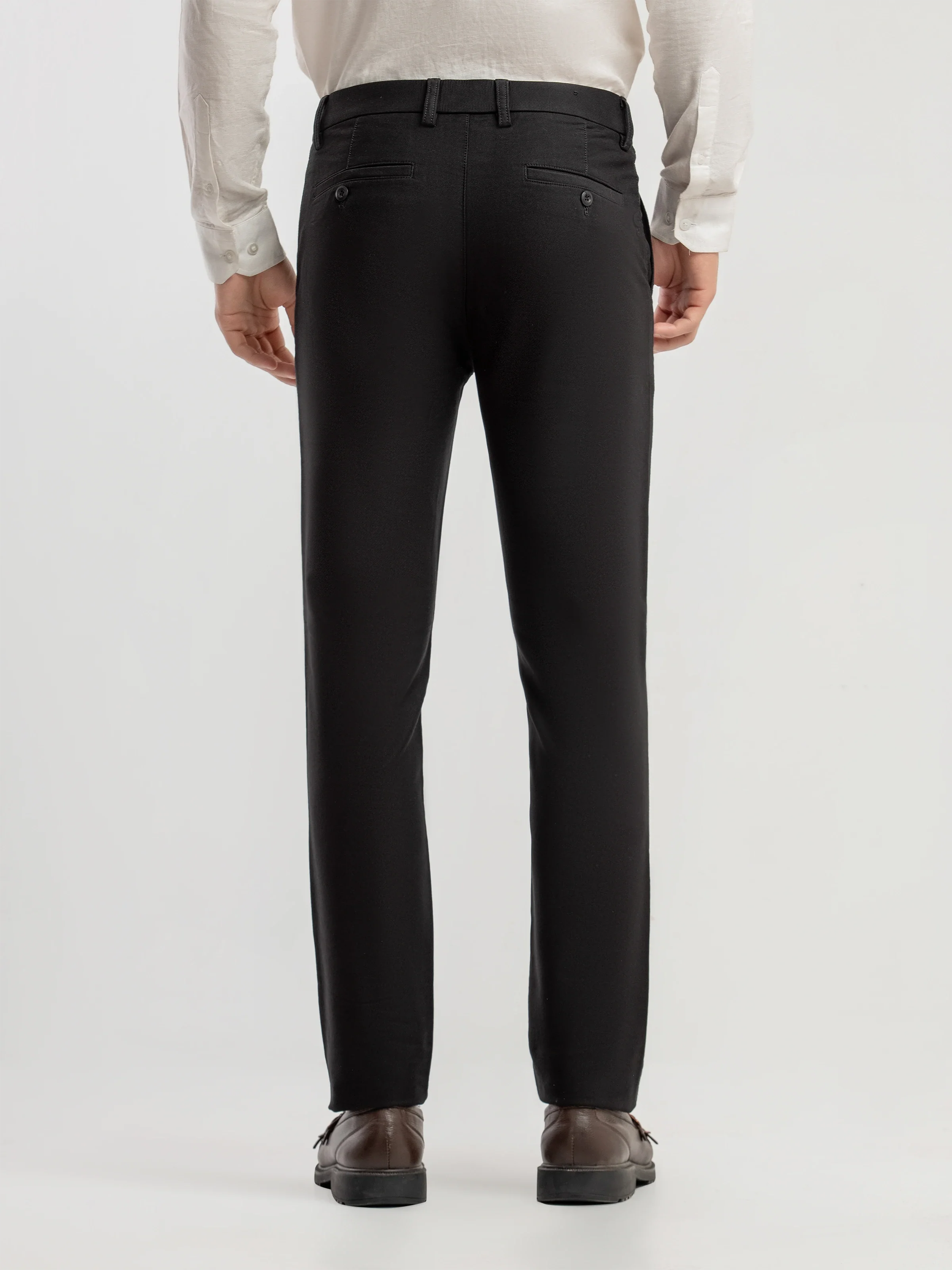 Men's Black Formal Pant - EMBPF6-15304 - Image 5